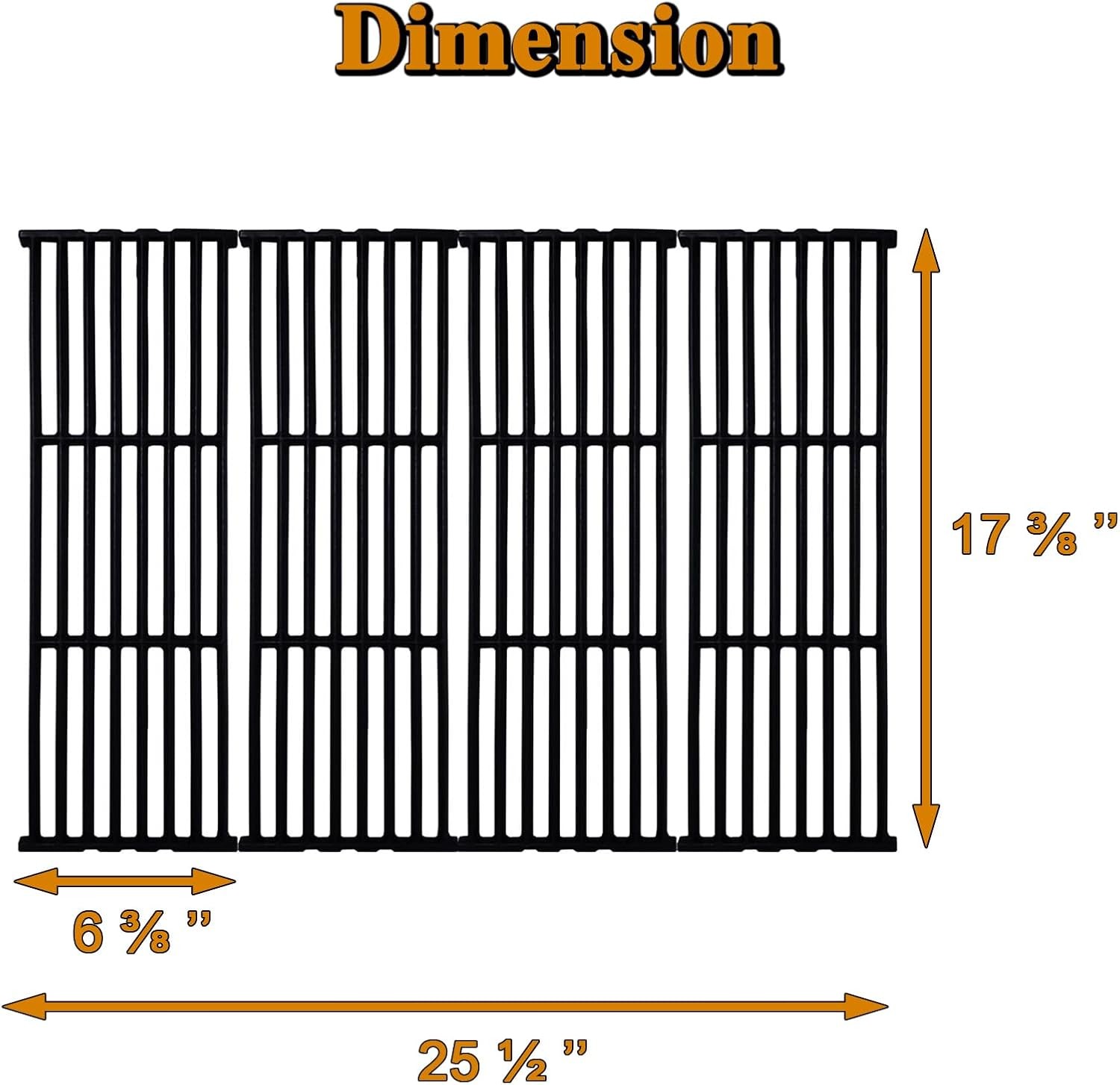 9221-64 Grill Grates Grill Replacement Parts for Broil King Baron Parts 9221-5