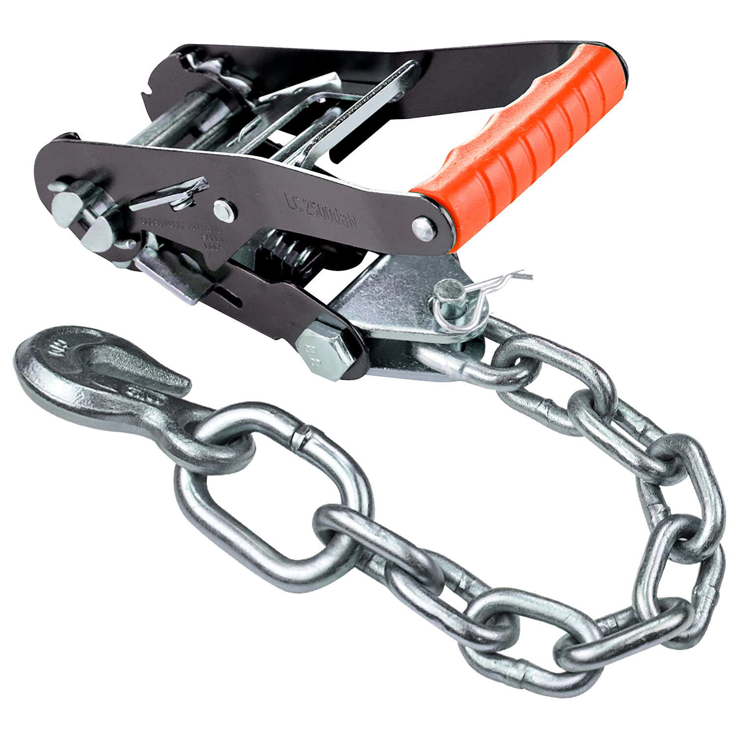 VULCAN Ratchet Buckle, Chain Anchor, 2″ Handle, Silver, 4 Pack, 3300 lbs SWL