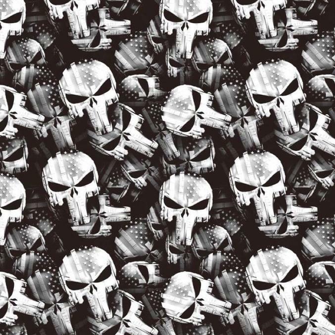 hydrographic film / activator American Tactical Combat Skulls hydro dip wizard