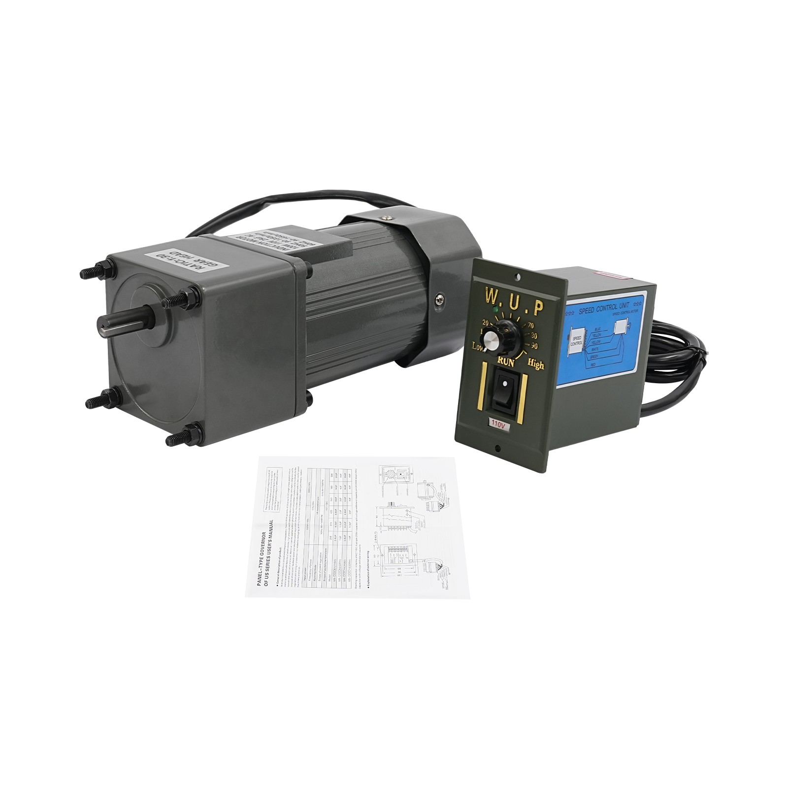 AC Gear Motor Electric Motor Variable Speed Controller 0-45 RPM 1:30 110V 120W
