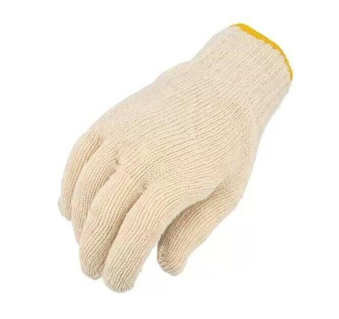 Cotton Gloves, String Knit Safety Protection Work Gloves, Size: Men/Women