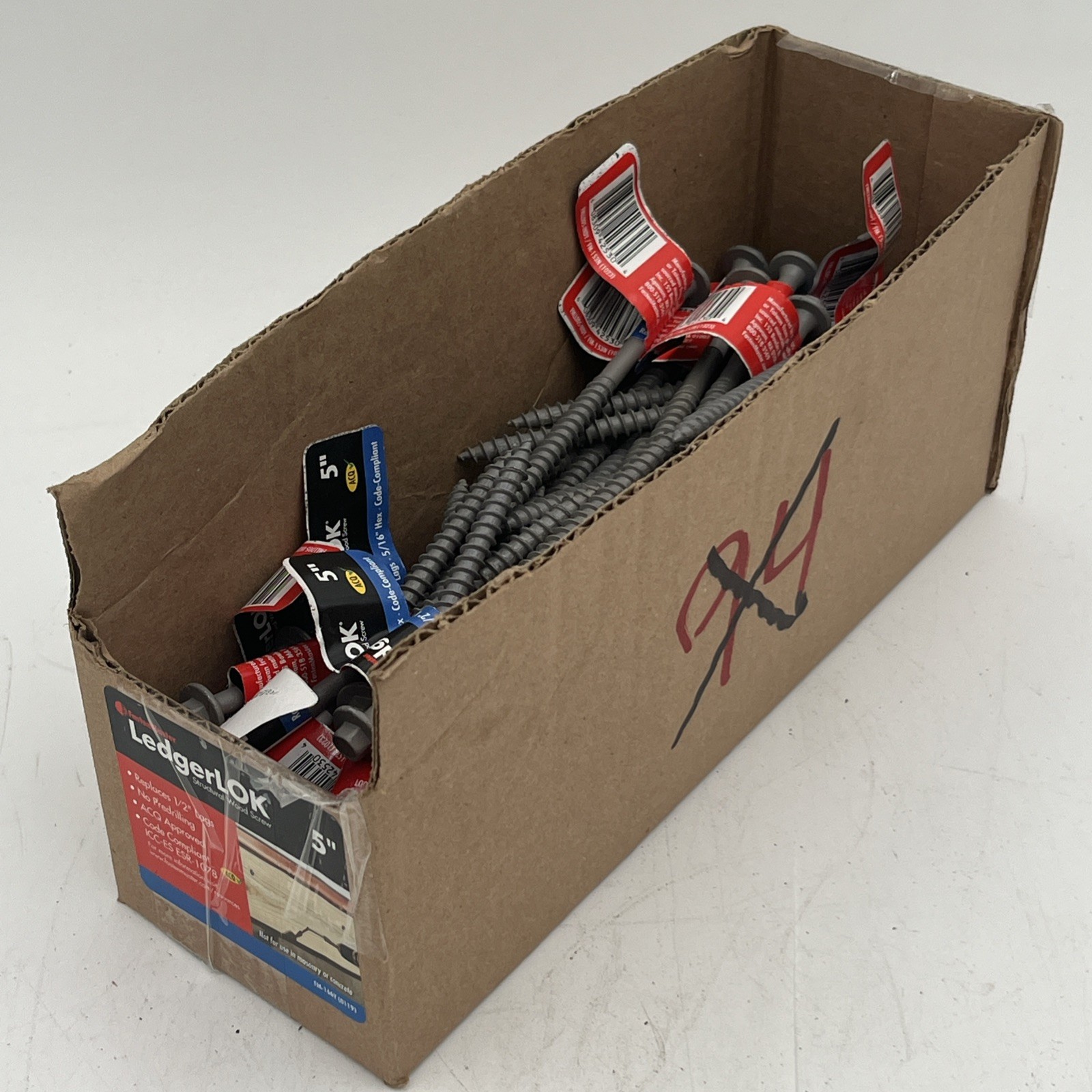 NEW!! 75-Pack FastenMaster LedgerLOK 5” Structural Wood Screws – FMLL005