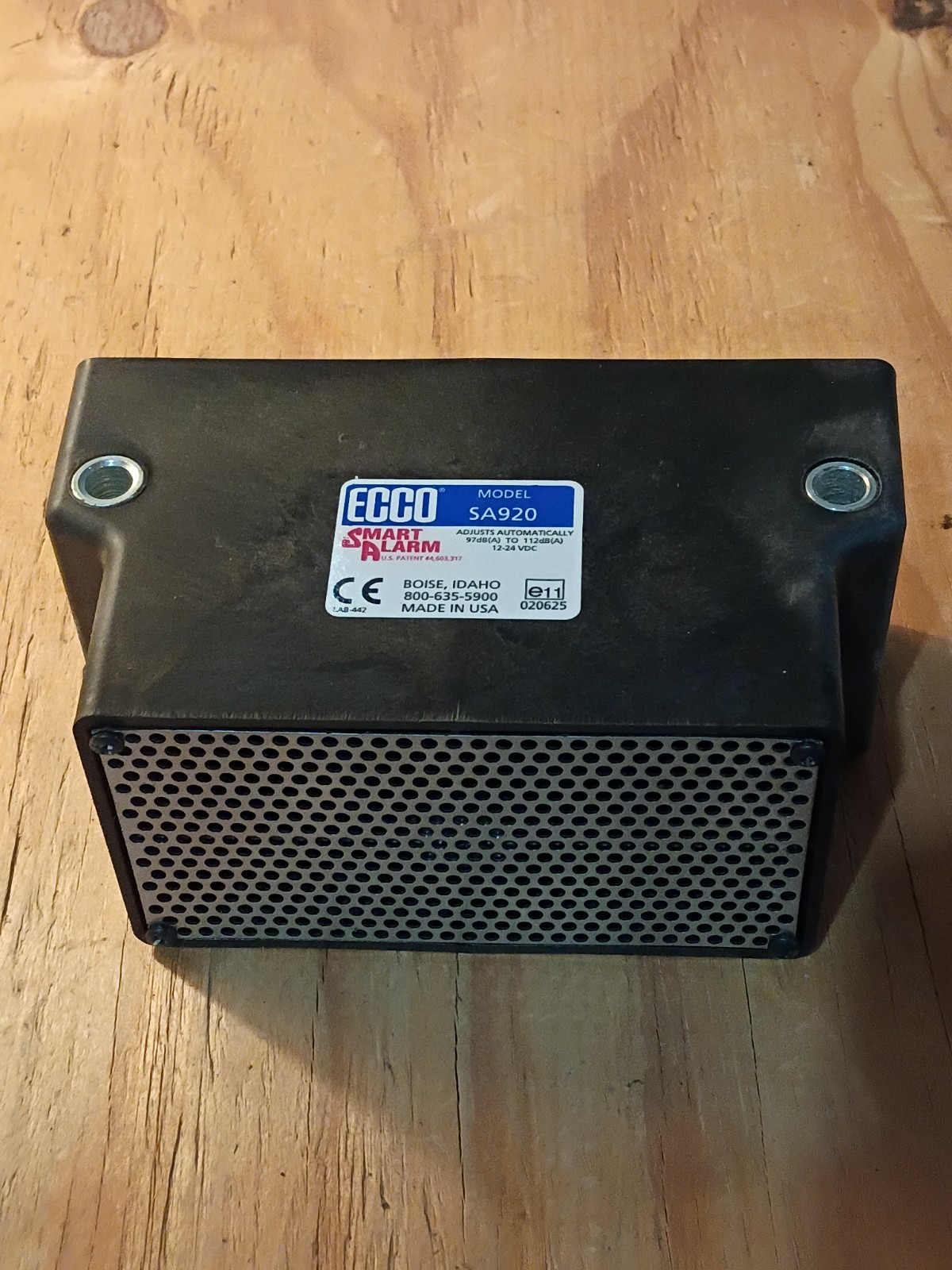 Ecco SA920 Smart Alarm Backup Alarm 12-24 VDC