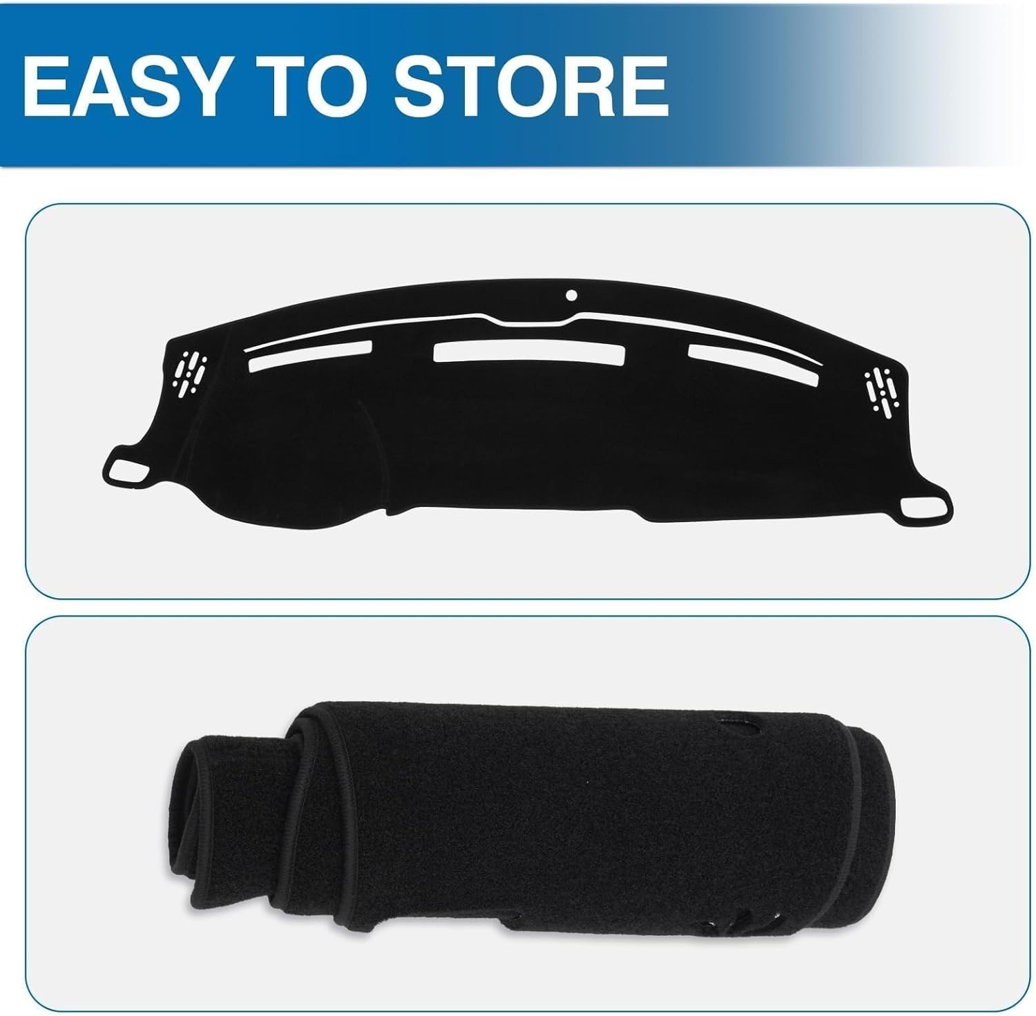 Dash Cover for 2009-2018 Dodge Ram 1500 2500 3500 Non Slip Dashboard Mat KUST