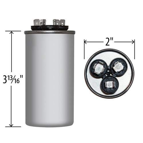 45 + 5 uF x 370 or 440 VAC – Jard 12788 Round Dual Run Capacitor, Sold Each
