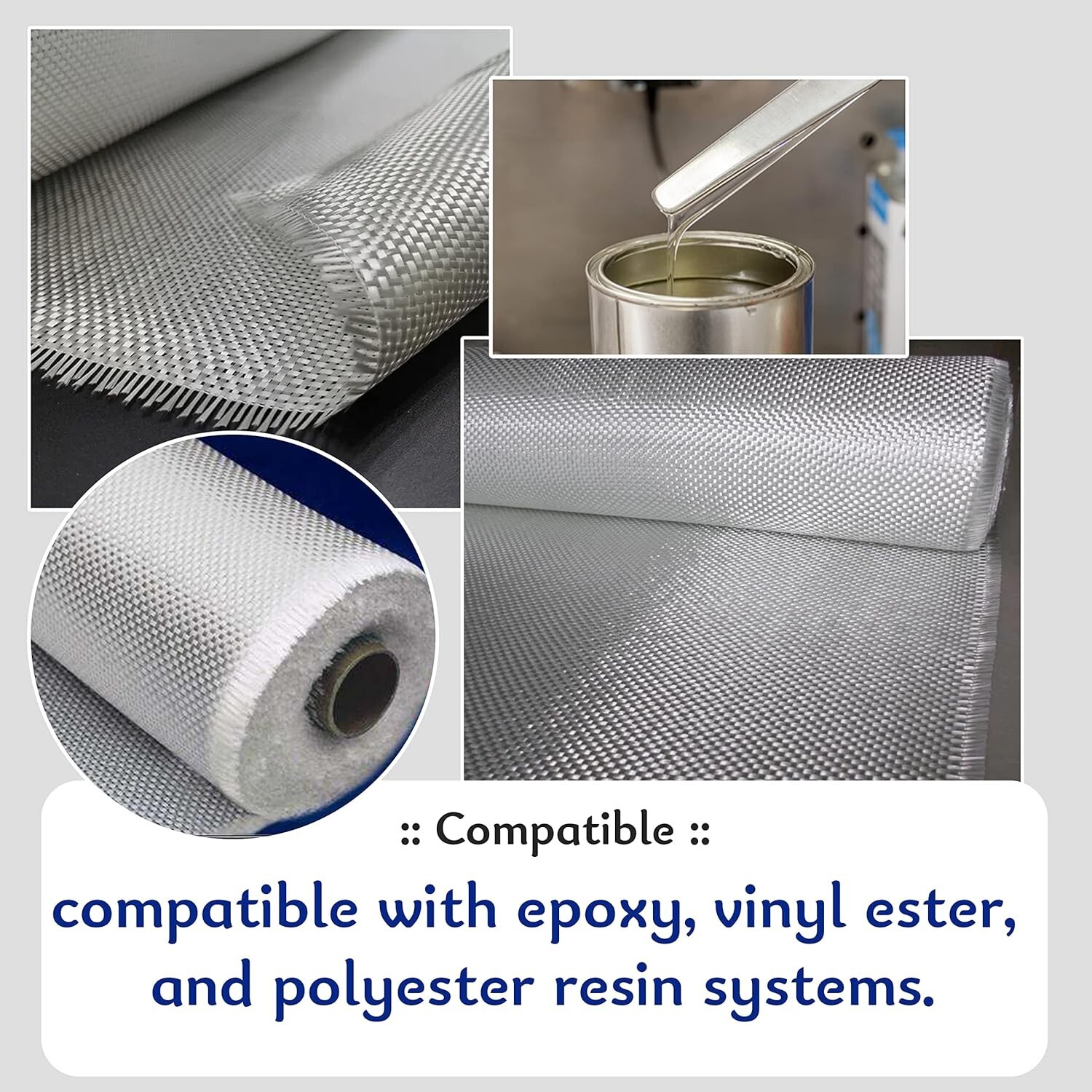 Fiberglass Mat Woven Roving Cloth 6 Oz, 18′ Long x 50″ wide Fiberglass Cloth