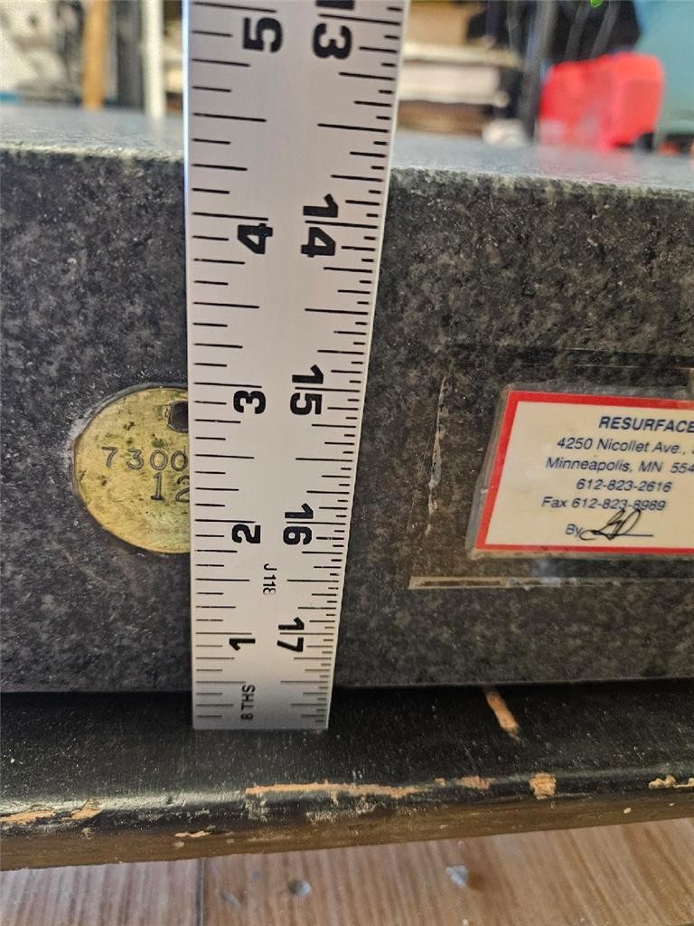 TRU-STONE GRANITE INSPECTION SURFACE PLATES 24X18X4 GRADE A 2″ LIP 24X14X2.25