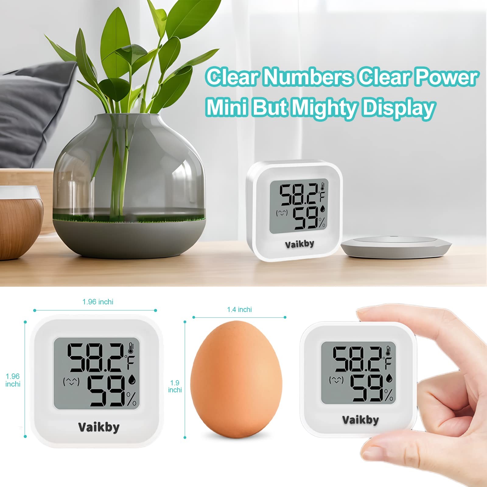 Indoor Humidity Meter Hygrometer 4Pack, Room Thermometer for Accurate Room…