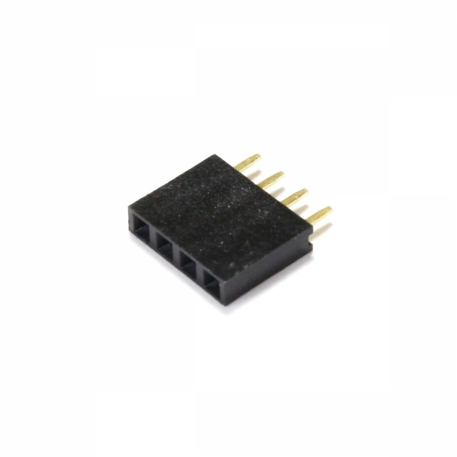 10Pcs 2.54mm Pitch 0.1 1×4 4 Pin 4p Female Dupont Header Thru Hole Headers 10x