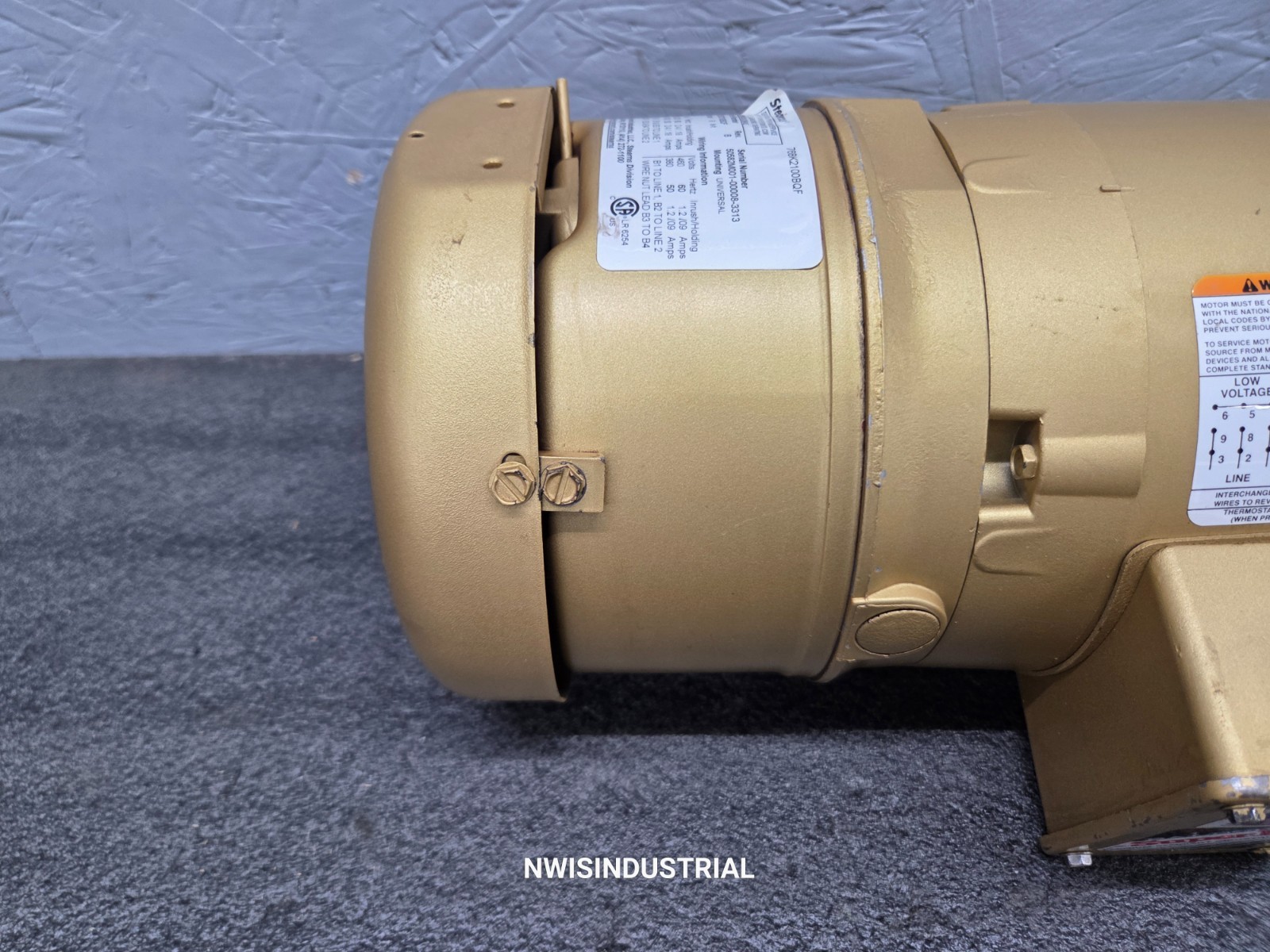 Baldor Brake Motor VEBM3558, 2 HP, 1755 RPM, 3PH, 208-230/460V, 56C