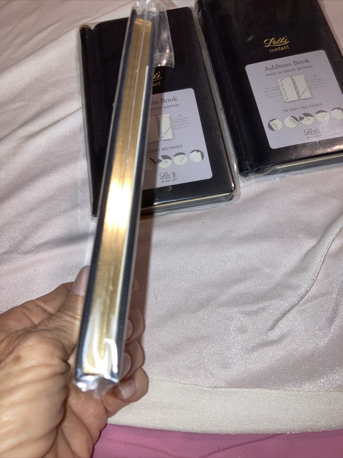 Lett’s of London UK Black Bonded Leather Journal 3×6 Vintage NOS SEALED 160 Pgs.