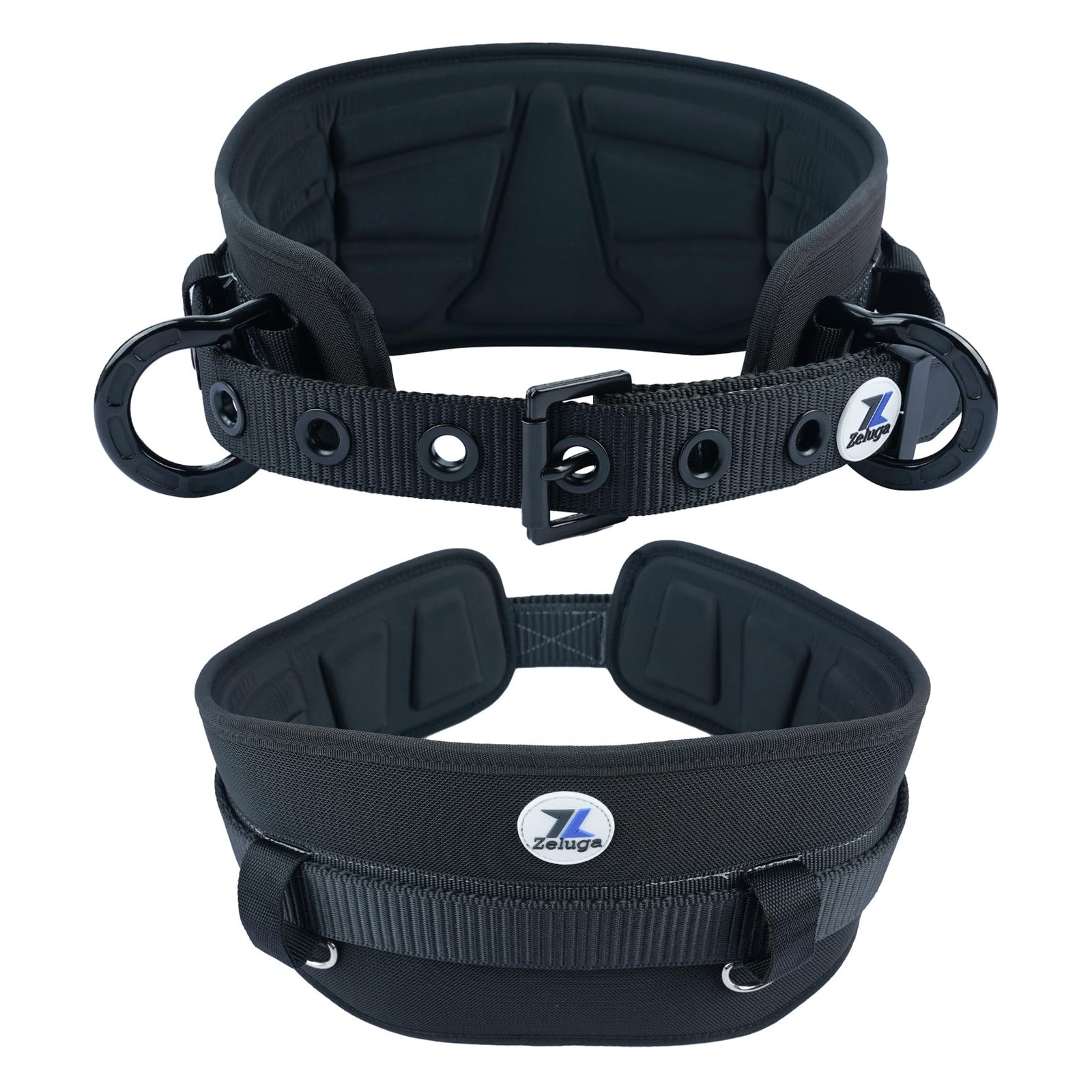 Heavy Duty Polyester Work Body Belt Black Tool Support Strap Secure Fastener