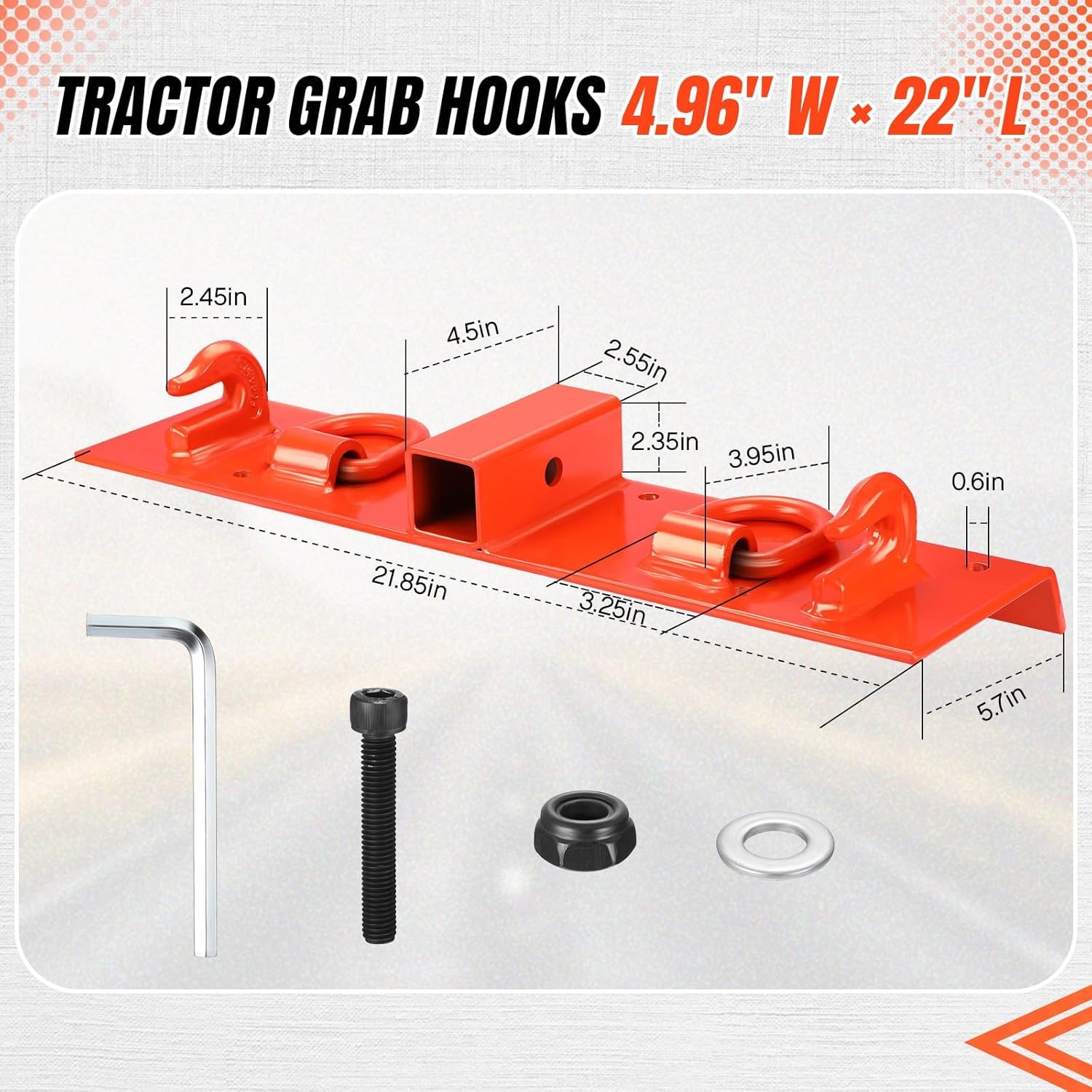 Tractor Bucket Grab Hooks Bolt On Compact Tractor Bucket Hooks 2″ Receiver