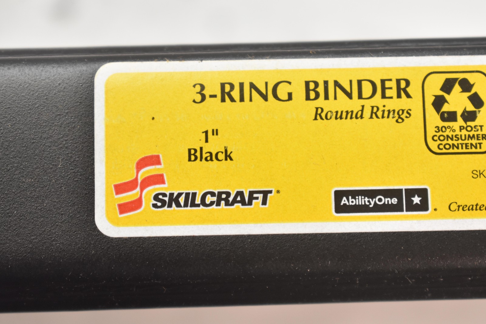 Lot Of 4 SKILCRAFT Black 1in 3-Ring Round Ring Daily Use Binders Office Supplies