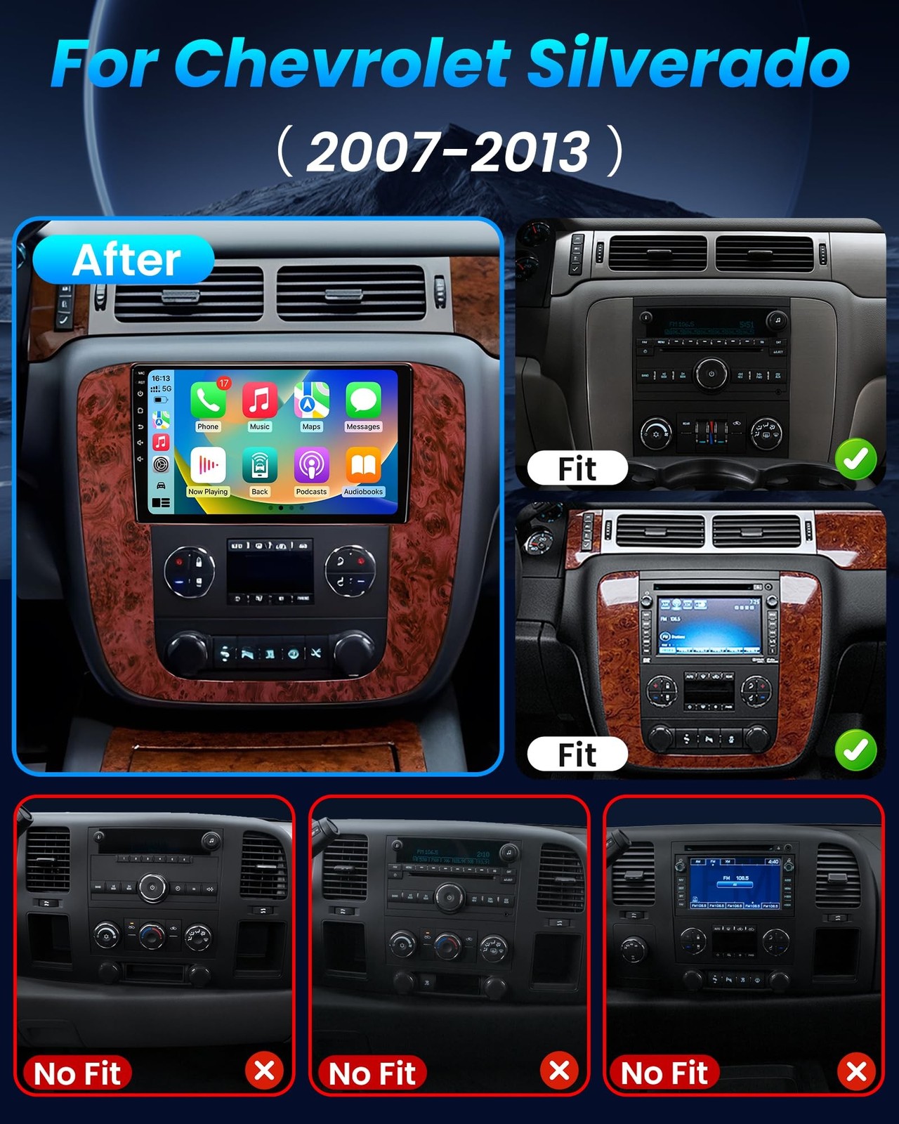 4Core 64GB Android 13 Radio for 2007-2013 Chevy Suburban Tahoe Silverado: GMC…