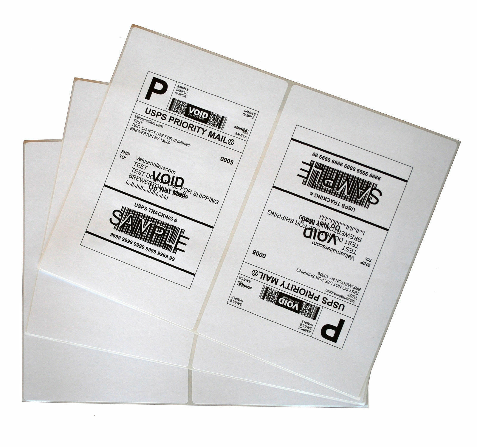 200-10000 Premium 8.5×5.5 Round Corner Shipping Labels Half Sheet Self Adhesive
