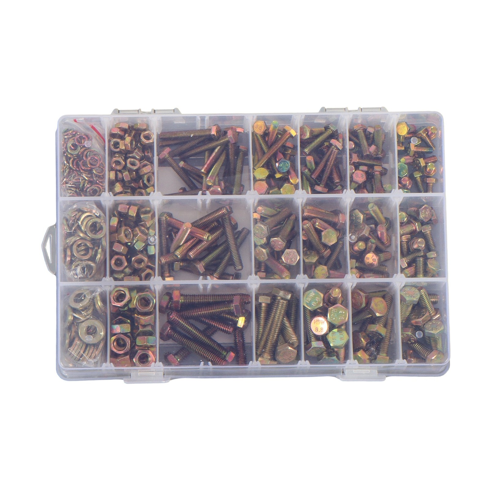 720PCS M4 M5 M6 BOLTS AND NUTS ASSORTMENT KIT GRADE 8.8 ALLOY STEEL HEX 15 SIZES