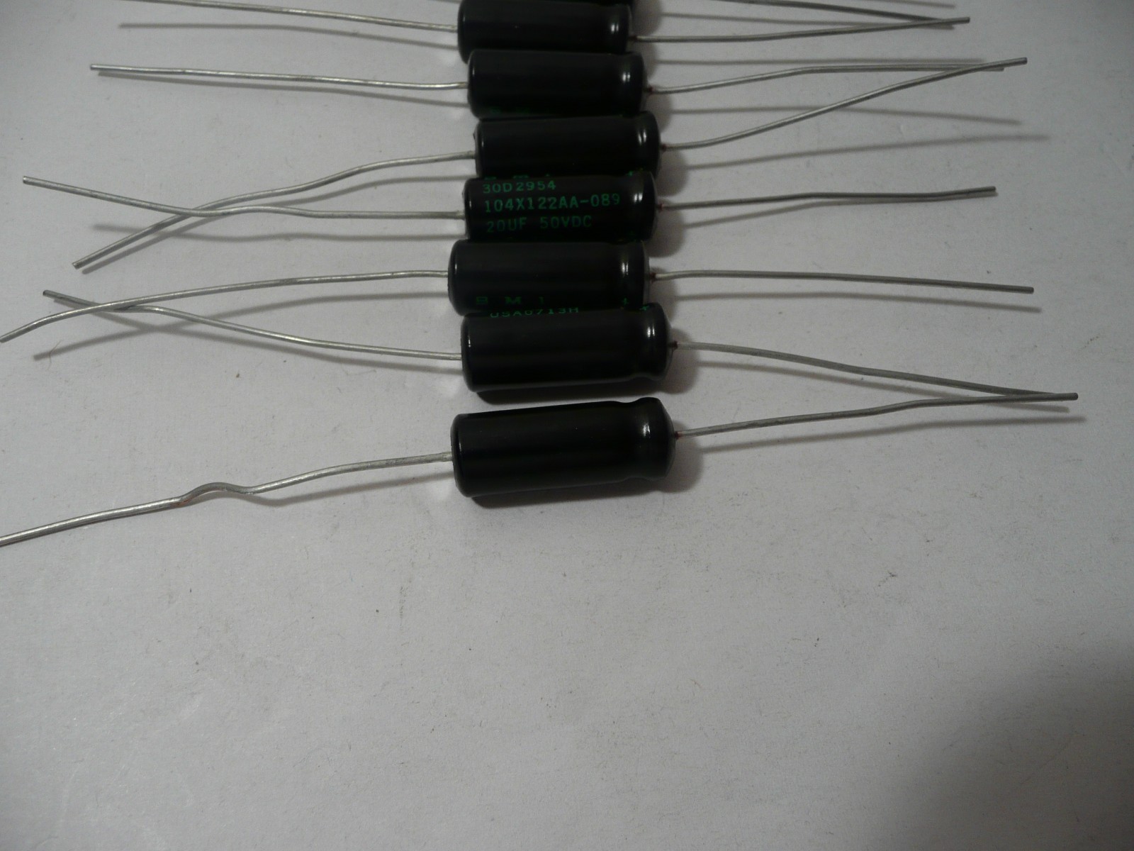 NEW LOT OF 10 BMI 104X122AA-089 20UF 50VDC 30D2954 USA0713H CAPACITORS, 10 PCS