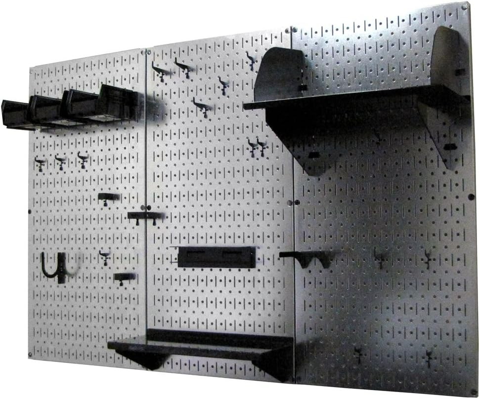 Wall Control Pegboard Organizer 4 ft. Metal Pegboard Standard Tool Storage Kit