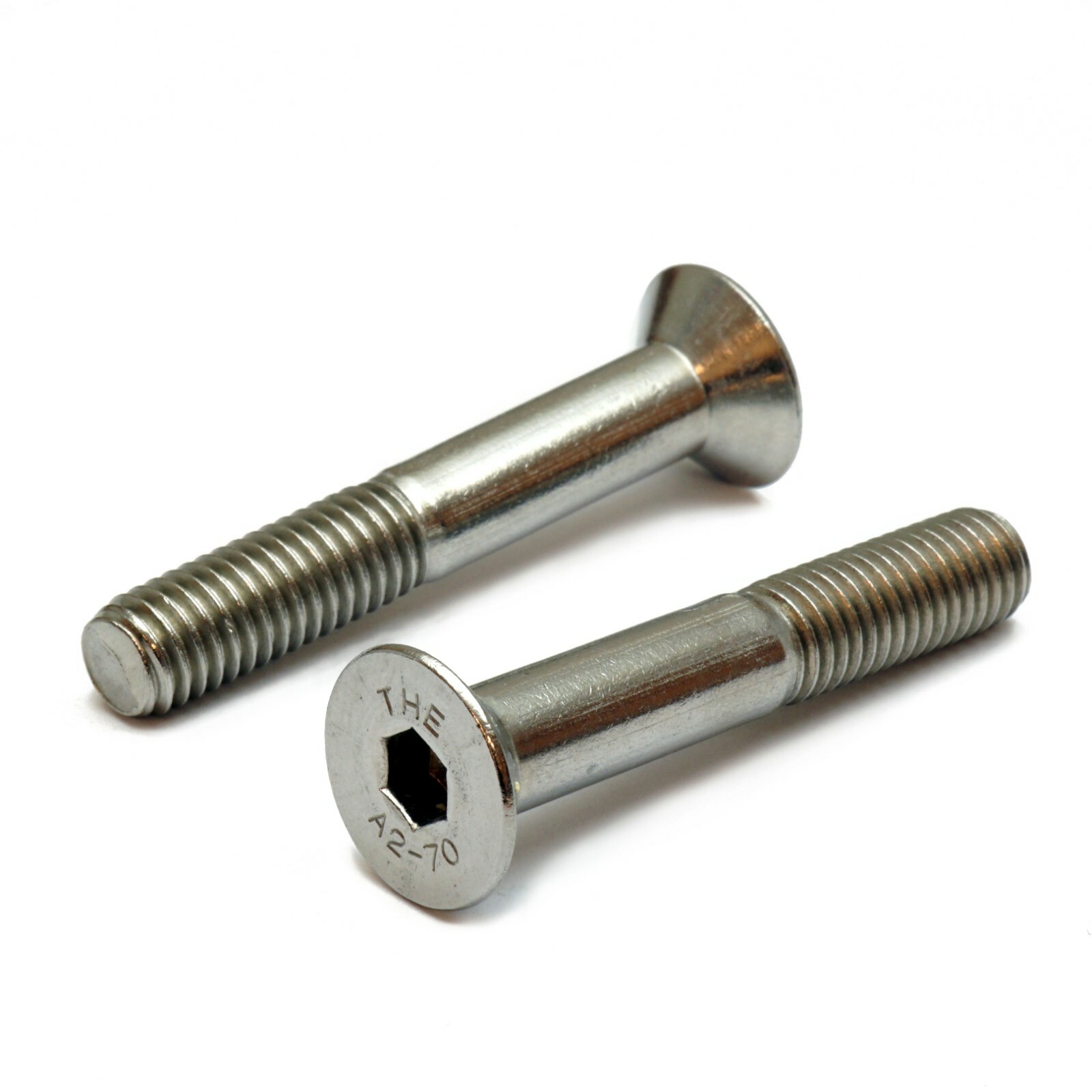 M4 Stainless Steel Flat Head Socket Cap Screws A2, Metric DIN 7991 0.70 Coarse