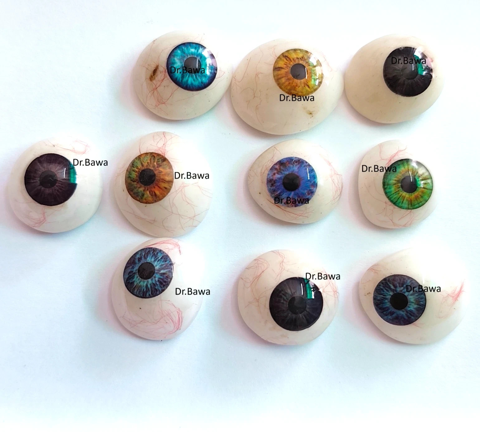 Mixed Prosthetic Eyes Artificial Ocular Collection Medical Training Lot Of 50PC