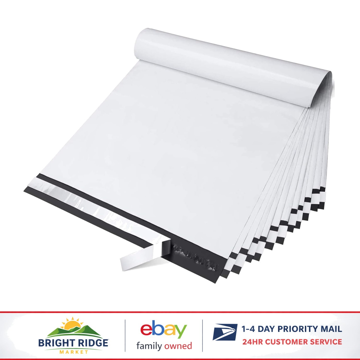 Large Shipping Poly Mailers 14.5×19 Inches, Pack of 100 Durable Mailing Bags