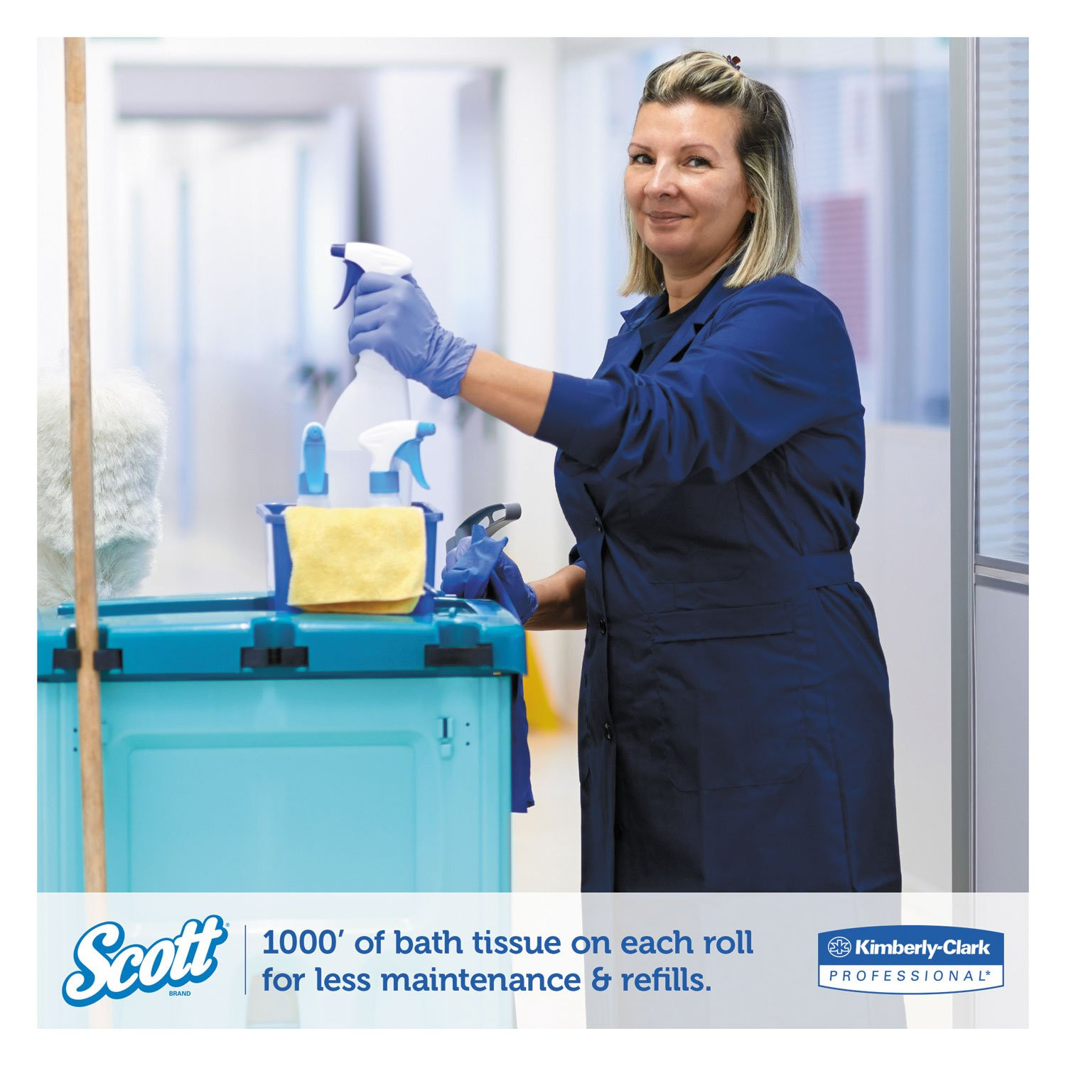 Professional Scott 100% Recycled Fiber JRT Jr. Bathroom Tissue KCC 67805