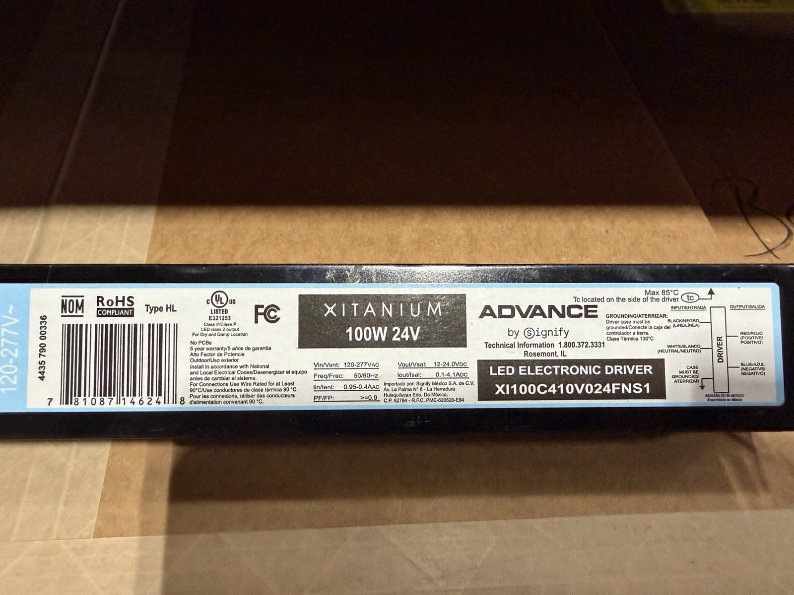 Case 20 XI100C410V024FNS1 Philips Advance LED Driver Xitanium