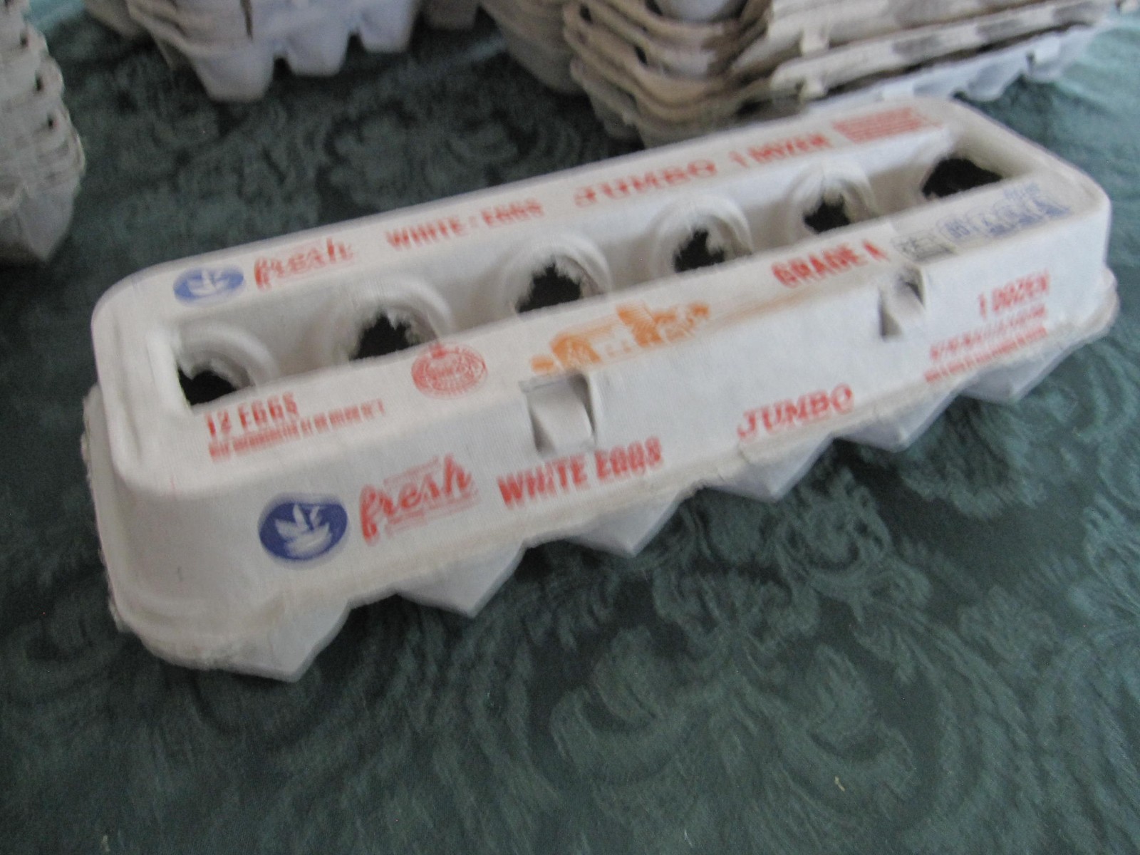 Egg Cardboard Cartons Lot of 12 Clean Various Sizes Large, XLG &Jumbo