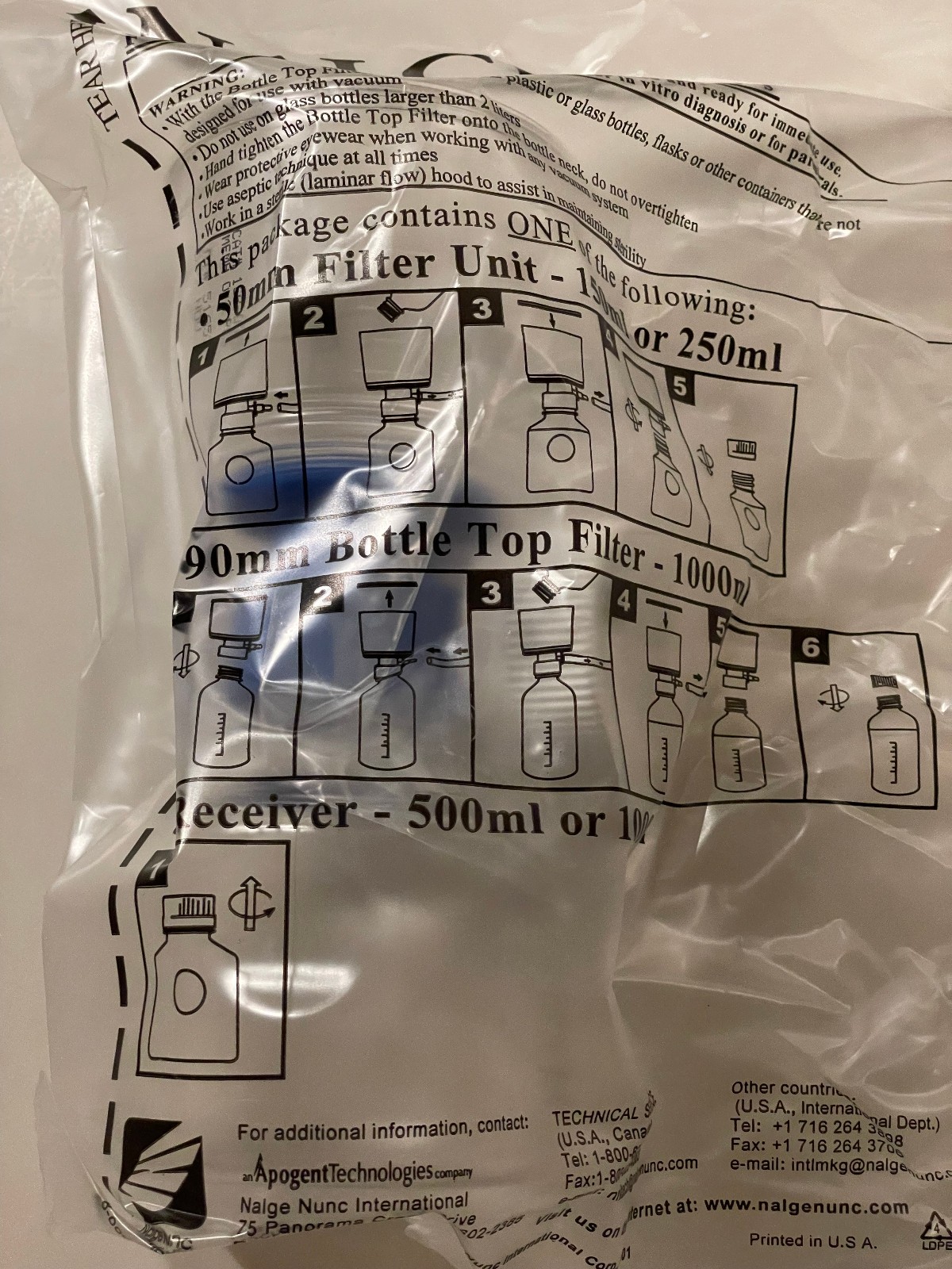 VACUUM FILTERS – Nalgene 0.2μm PES Membrane 250mL – MIXED LOT of 12