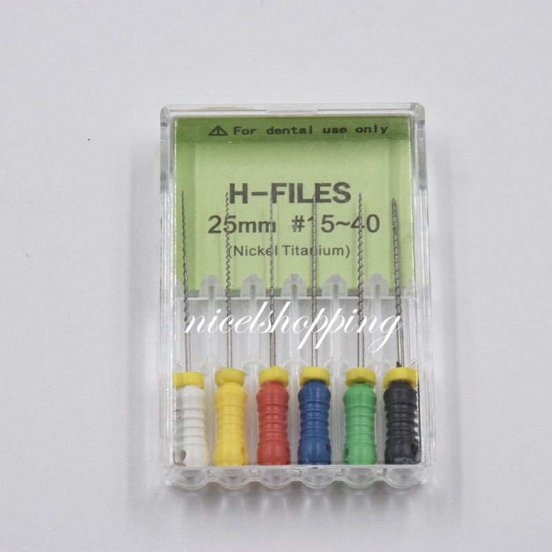 1 Pack Dental Niti Nickel Titanium H-FILES Endo Hand Root Canal File 21/25/31 mm