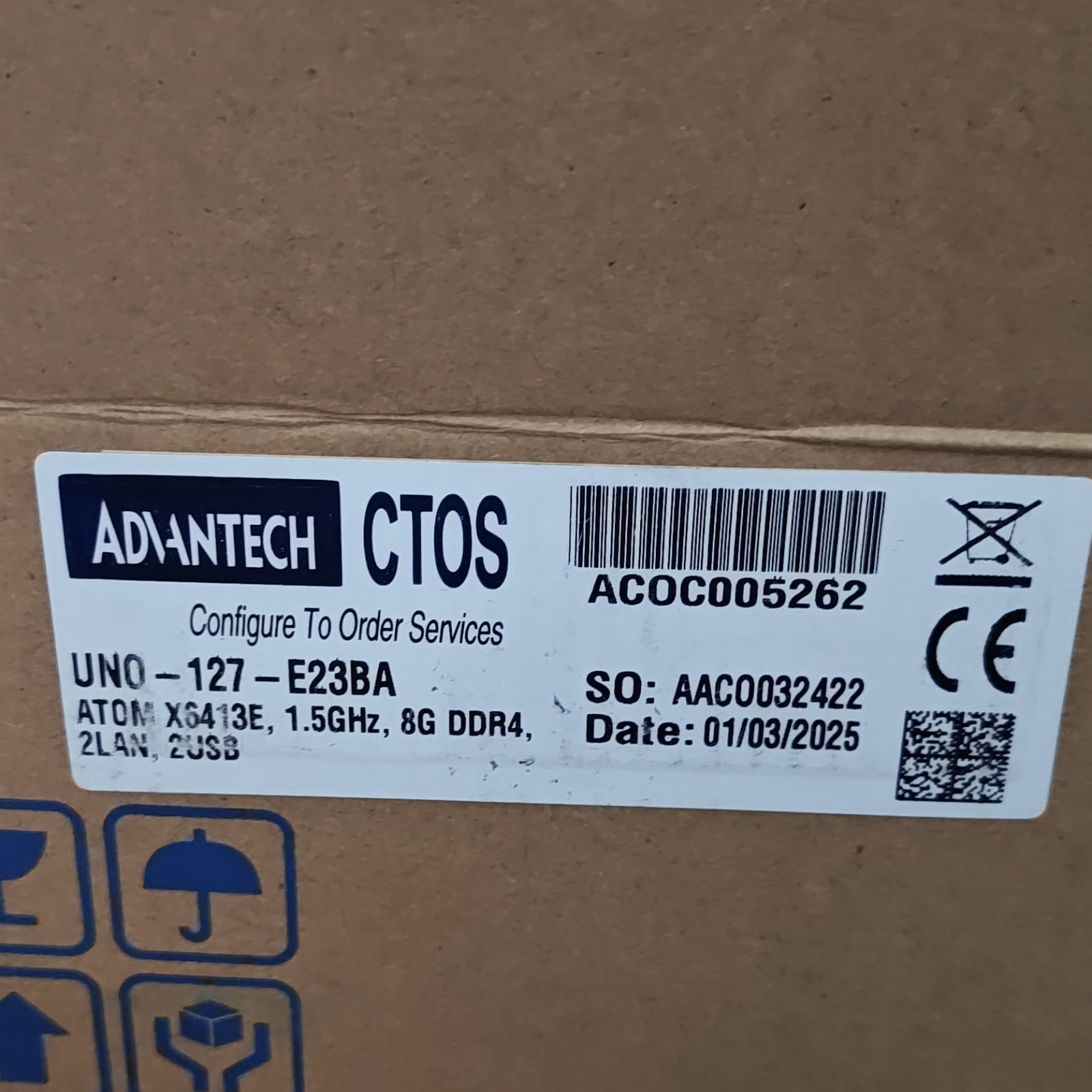 Advantech UNO-127-E23BA Automation Equipment ATOM x6413E 8GB DDR4 2LAN 2USB