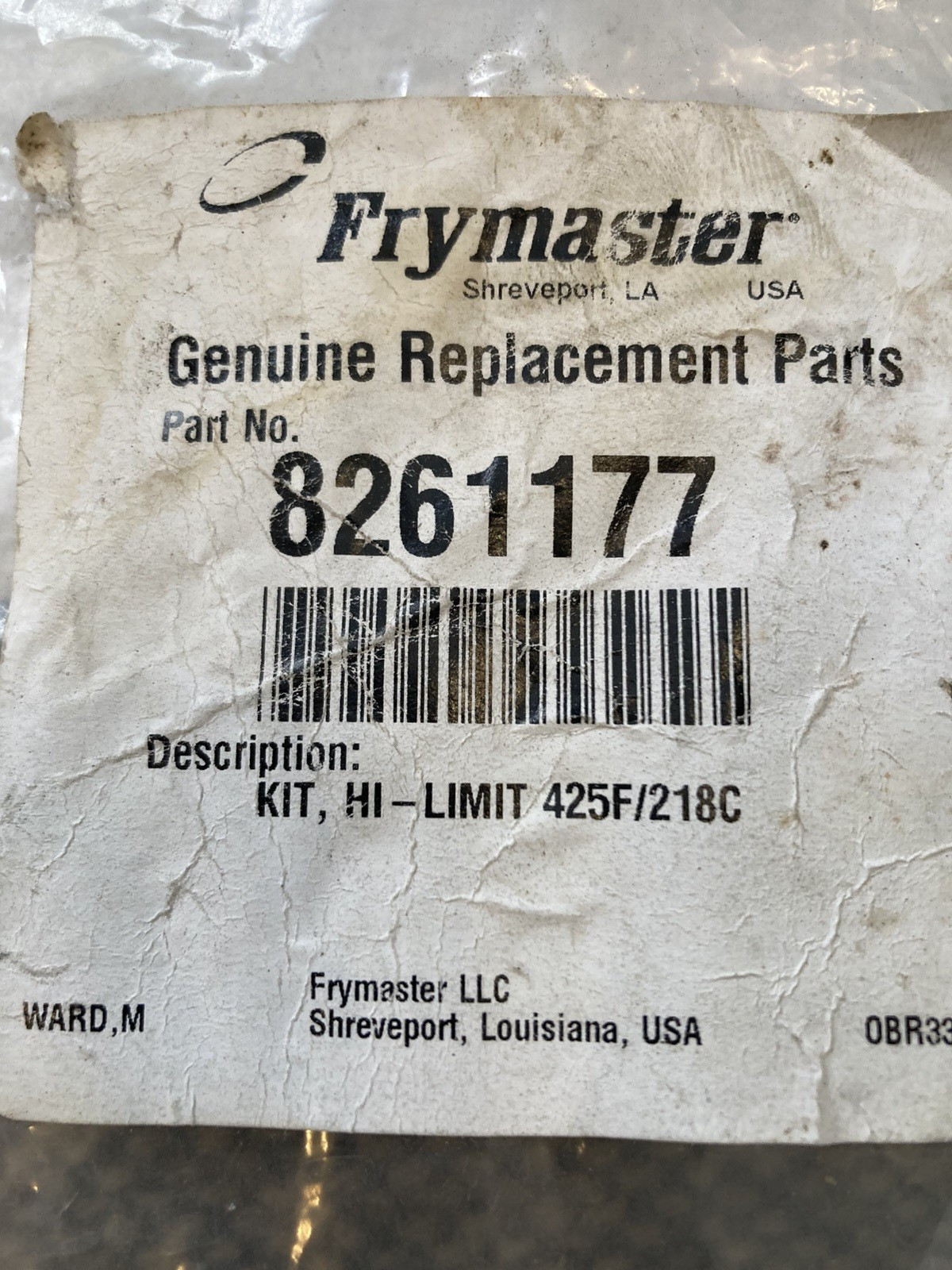 Frymaster 8261177 Hi-Limit Kit 425F/218C Control & Electronic Component