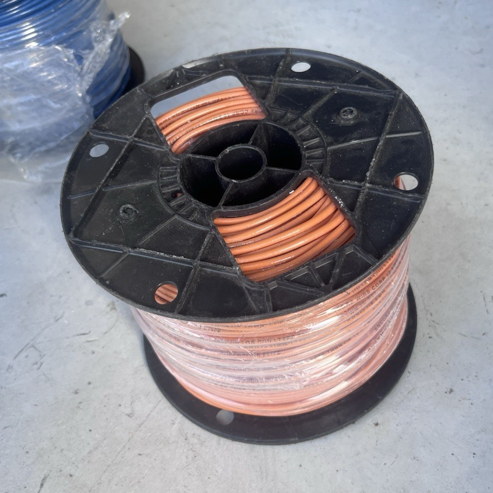 Solid Bare Copper Wire Single-Conductor 31-40A, Orange, Copper Color, on Spool