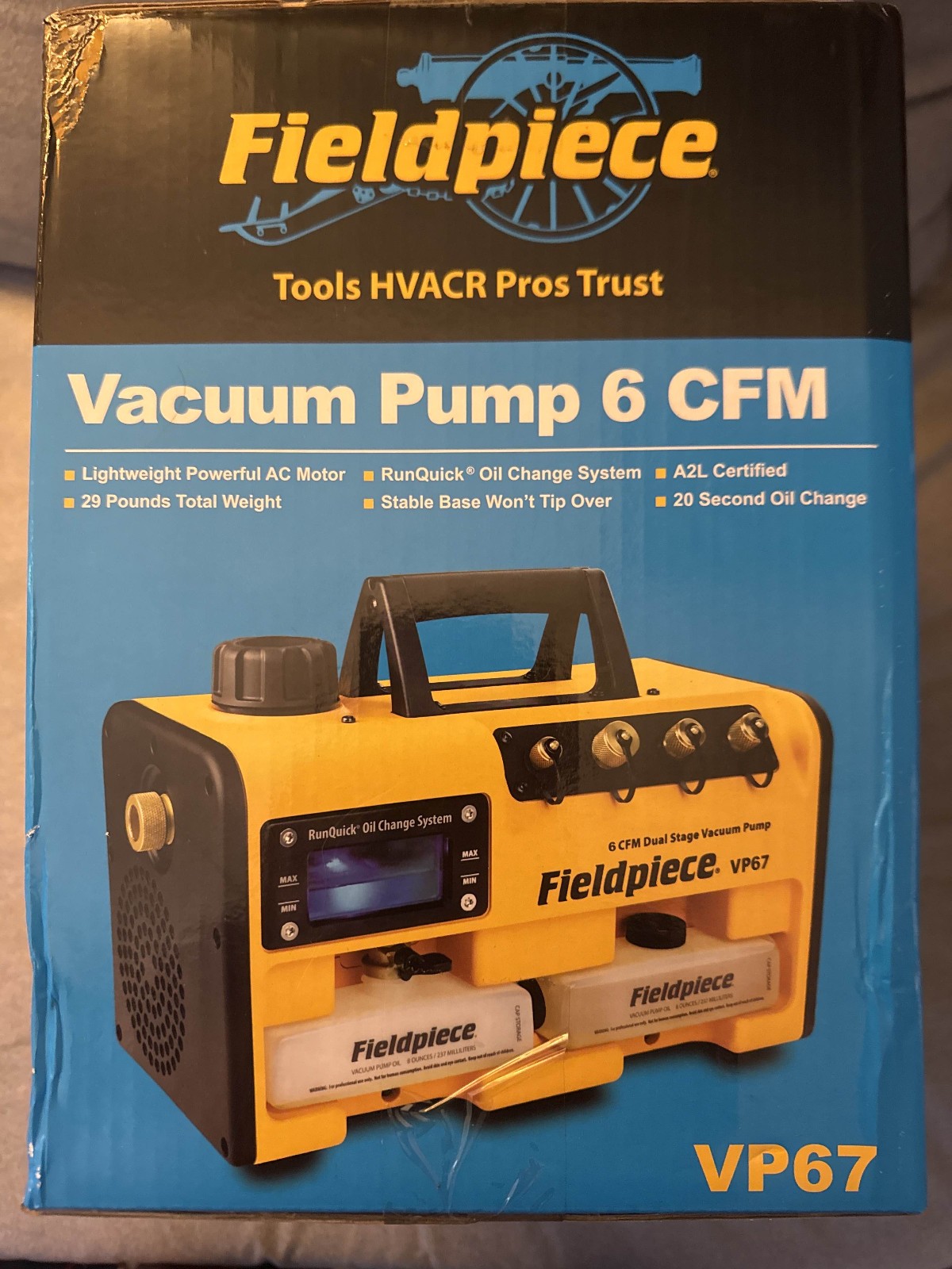 NEW Fieldpiece Model VP67 Vacuum Pump