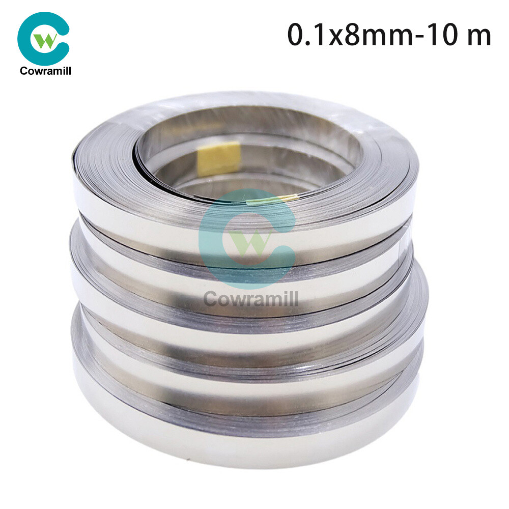 0.1/0.12/0.15/0.2mm*8mm Nickel Strip Tape Sheet for Battery Spot Solder 10m/Roll