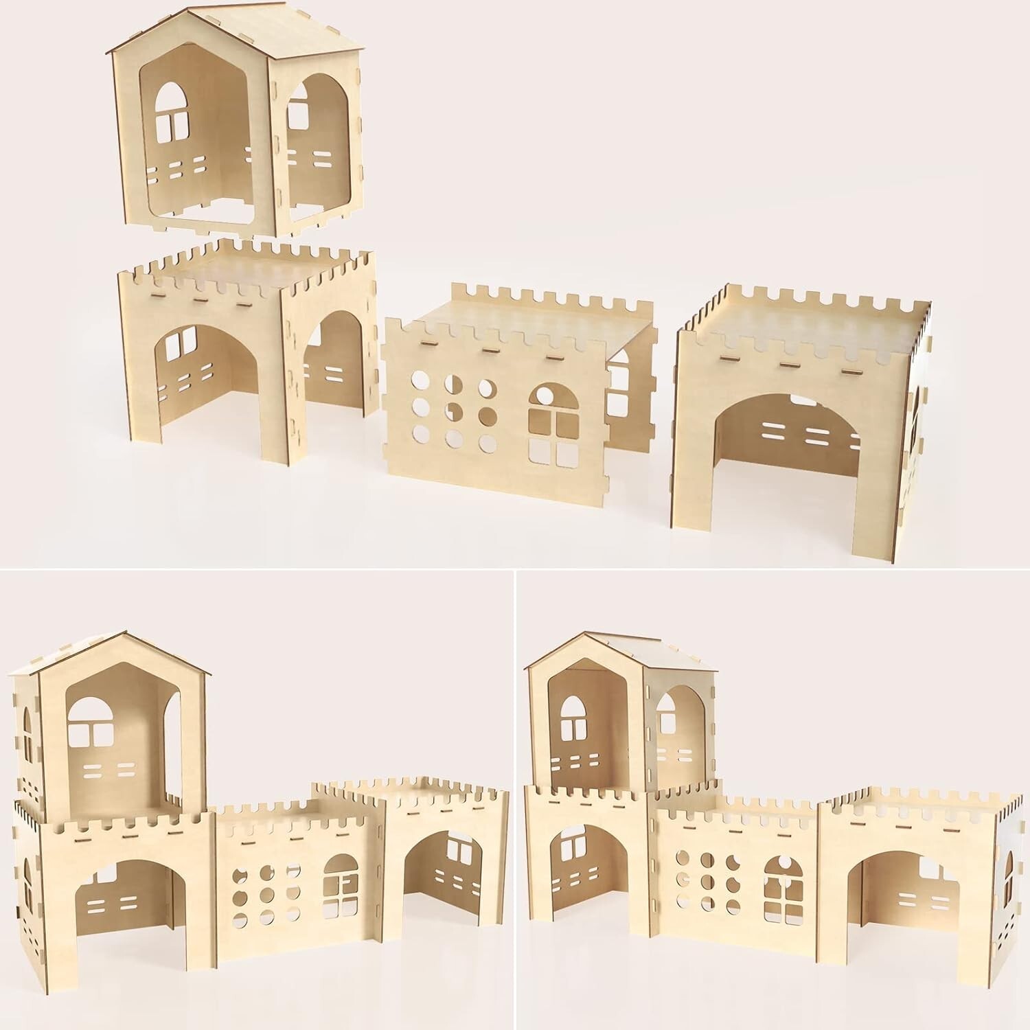Woiworco Extra Large Rabbit Hideout Wooden Rabbit house
