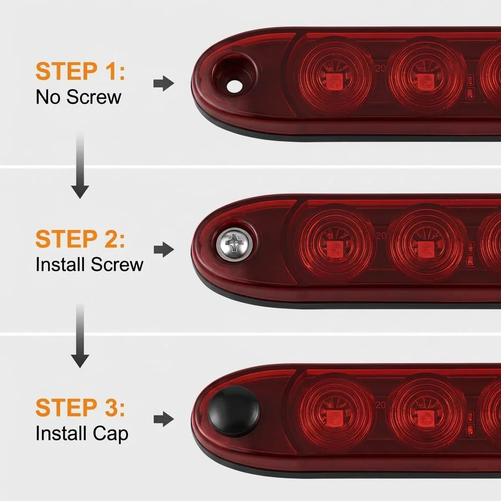 11 LED Red Trailer Brake Tail Light, 2 Pack 16″ LED Bar Stop Turn Signal Tail Li
