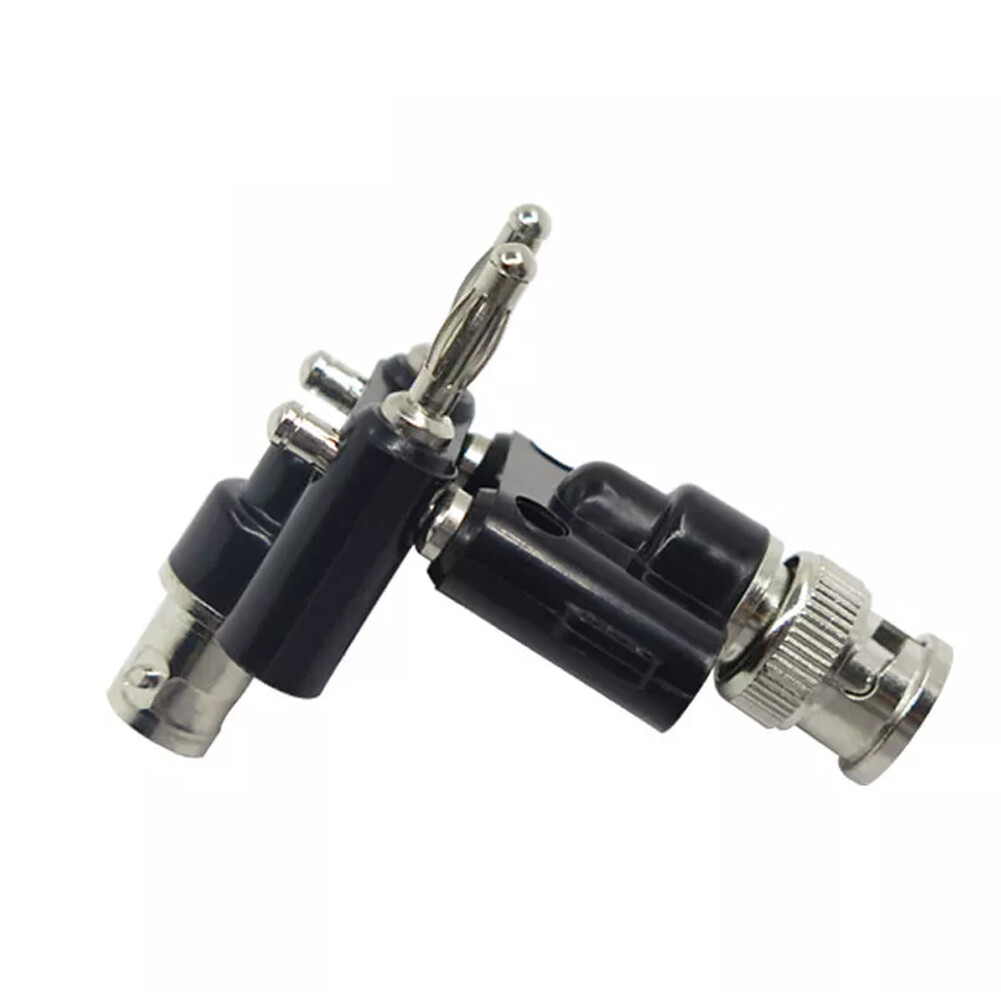 5pcs BNC Female to Dual 4mm Banana Male Plug Binding Coaxial Adapter Connector