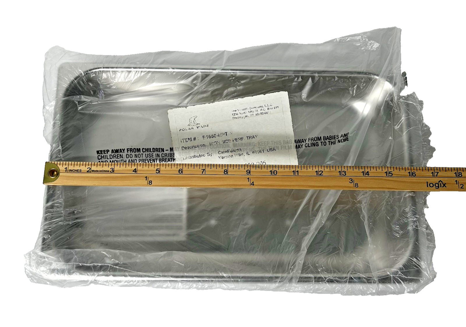 Polar Ware Medical Tray E-1650-HPT Stainless Steel
