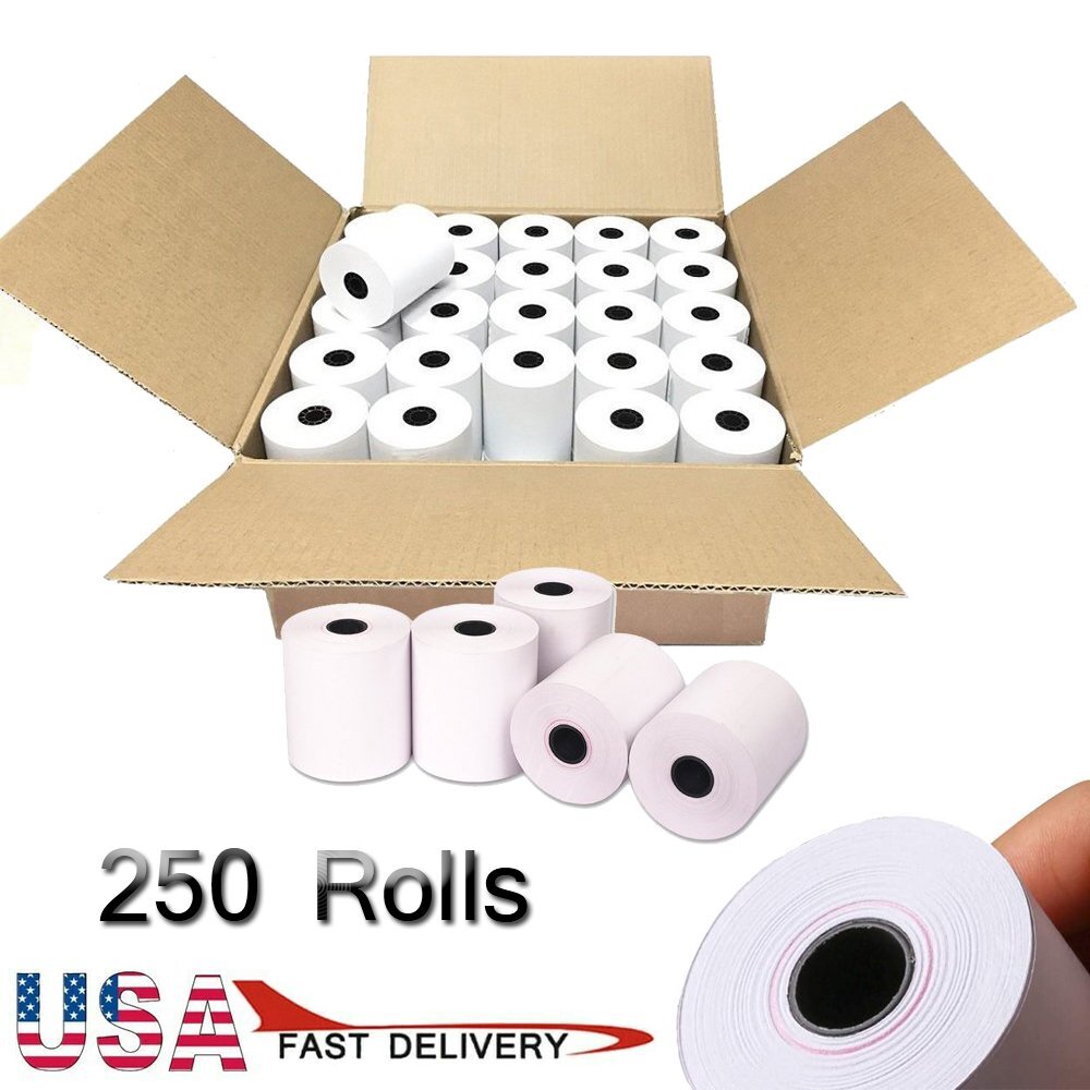 250 Roll 2-1/4″x50′ Terminal Paper – First Data FD400 VX520 Credit Card Terminal
