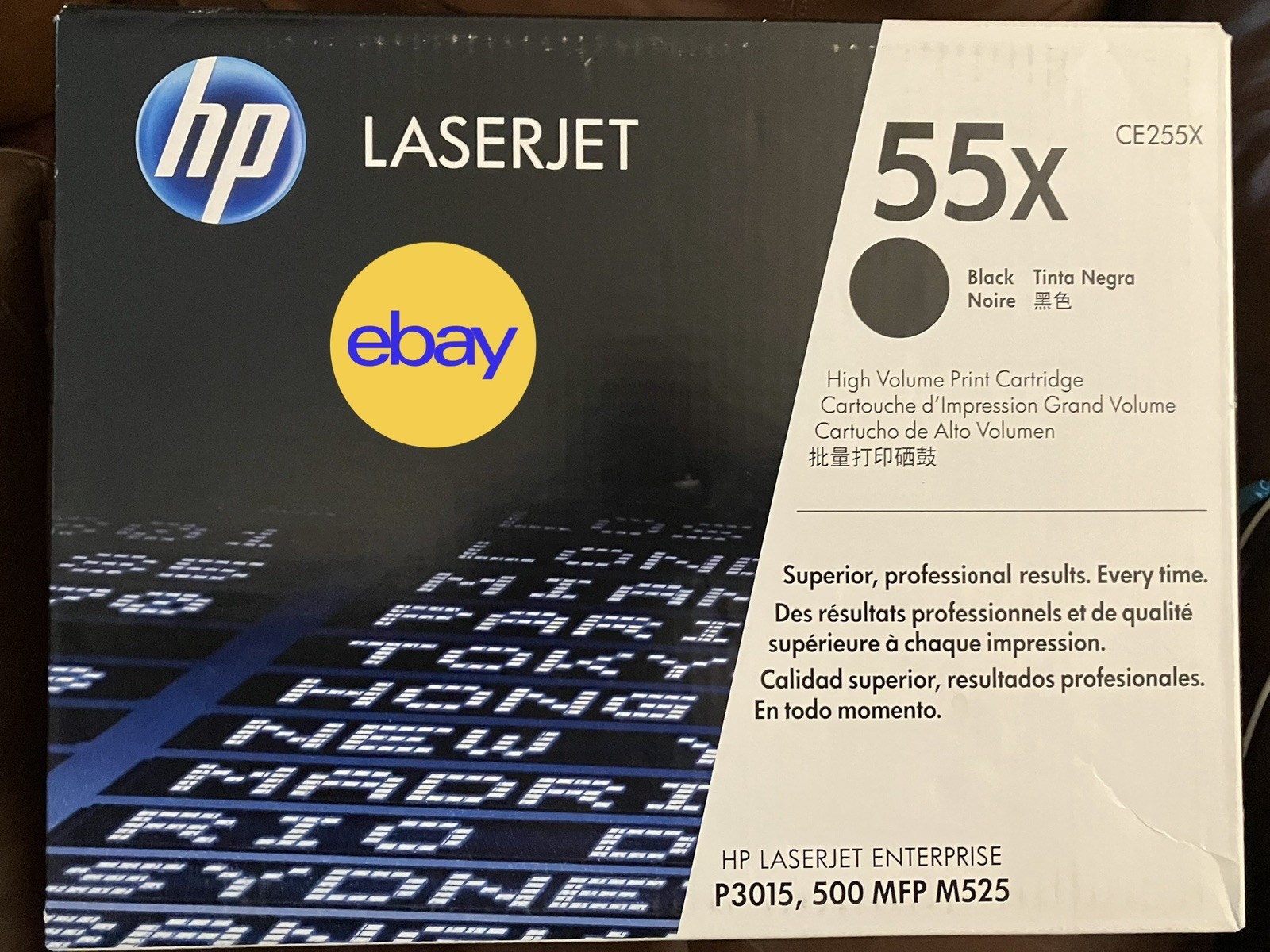 HP 55X Black HY Toner Cartridge – LJ 500 MFP/ M525/P3015/MFP M521 – BINB – New*