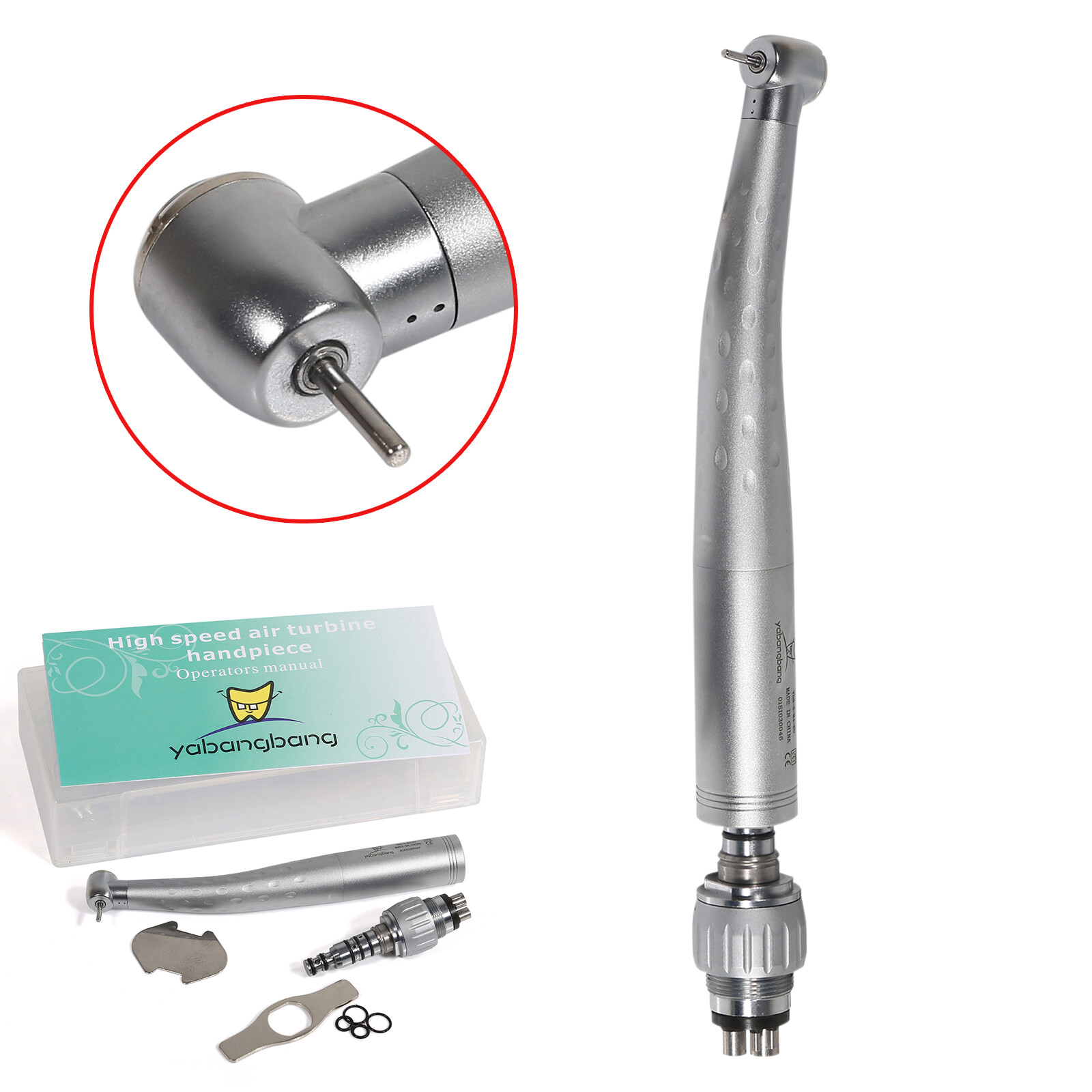 Yabang Dental High Speed Handpiece + Quick Coupler 4 Hole Swivel Coupling GB4