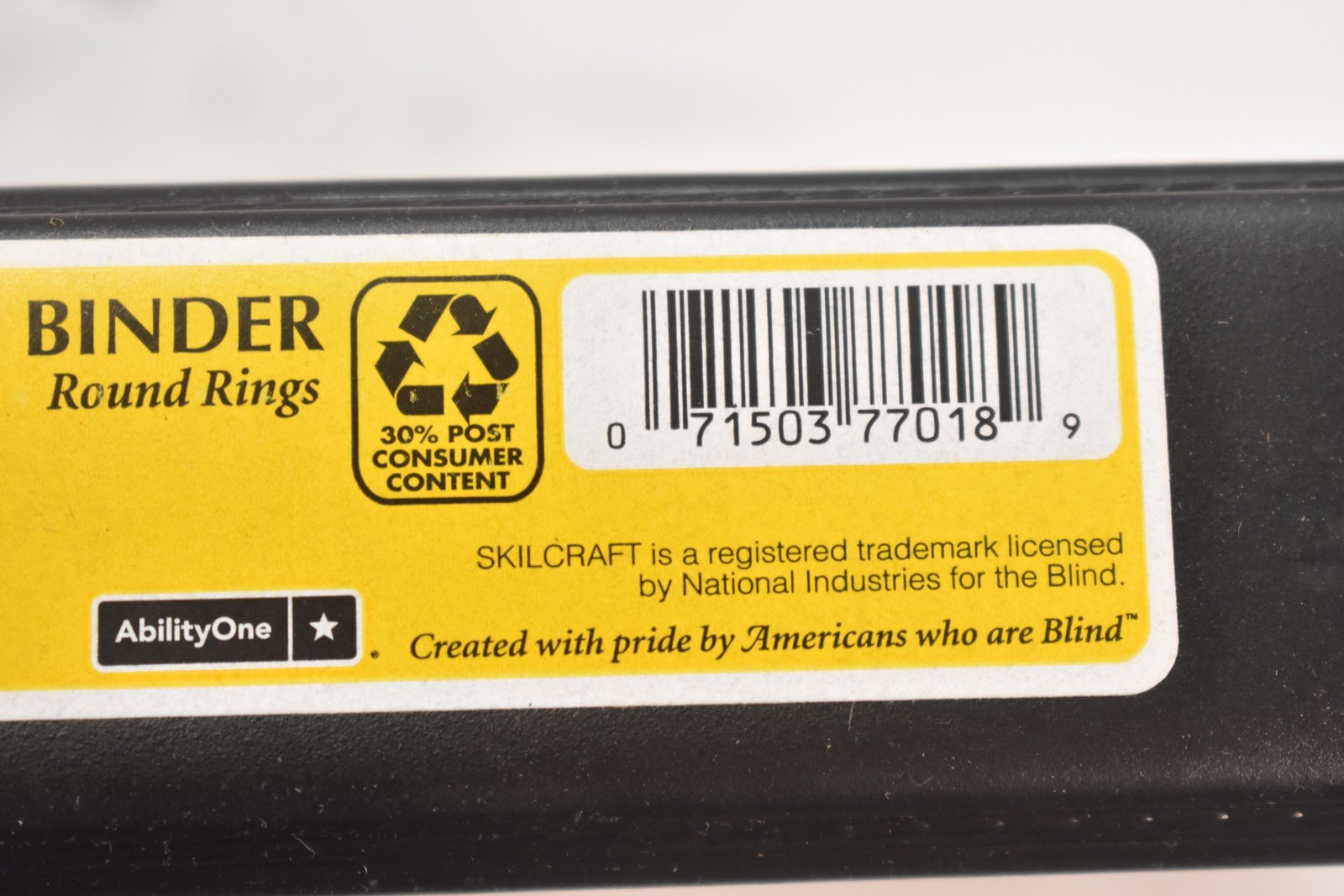 Lot Of 4 SKILCRAFT Black 1in 3-Ring Round Ring Daily Use Binders Office Supplies