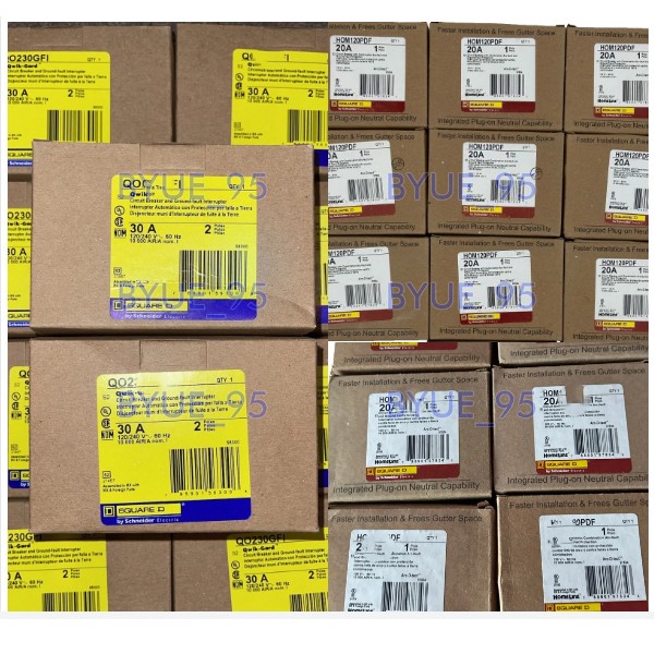 Square D HOM120PDF 120V 20A Single-Pole Circuit Breaker