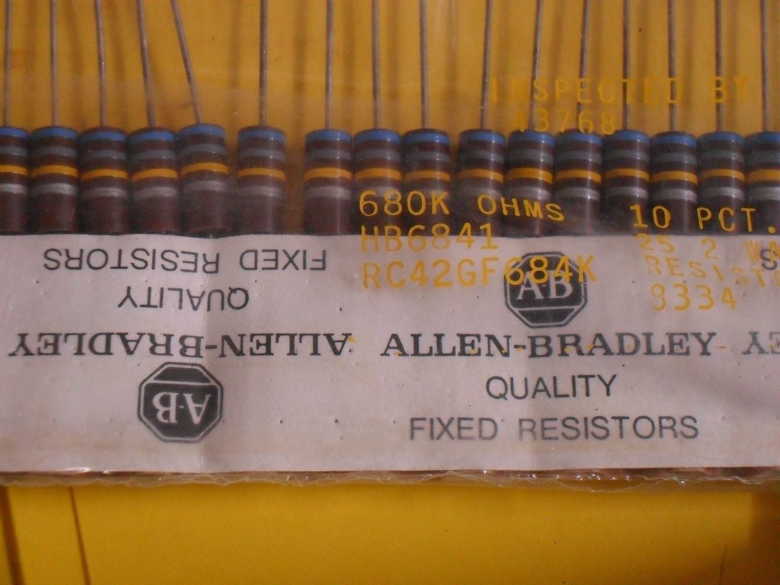 2 Watt Carbon Composition Resistors – NEW Allen Bradley – Lots of 2 Each