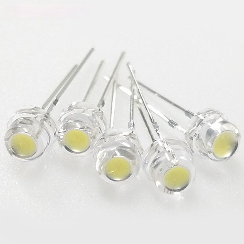5mm Straw Hat LED Diode F5 Light Emitting Diode Red Yellow Green Blue Warm white