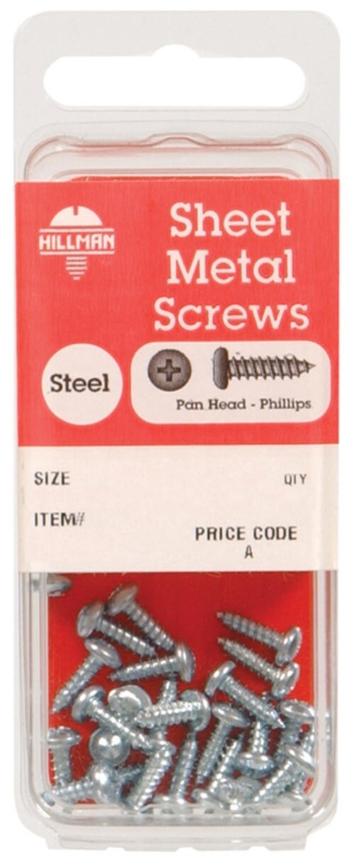 Hillman 5525 Pan Head Phillips Sheet Metal Screw #14 x 1 L in. (Pack of 10)