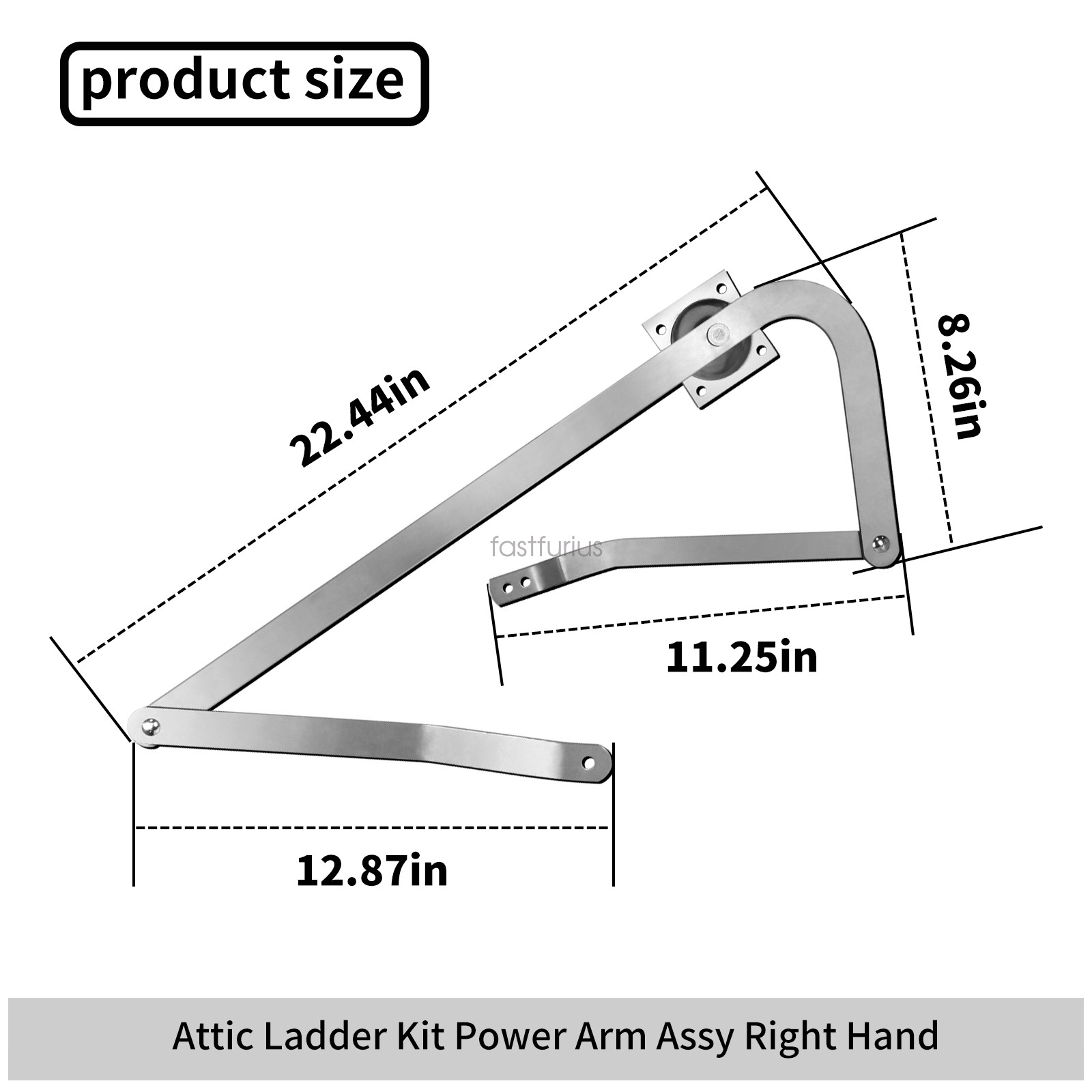Right Hand Fit for Louisville Ladder Attic Ladder Power Arm Assy PR315500-RH