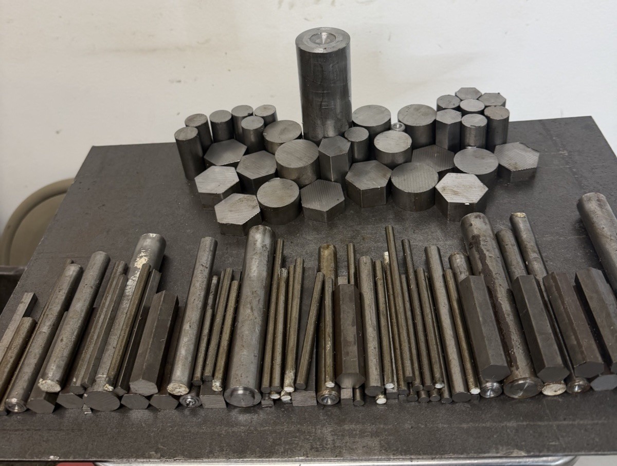 12L14 Steel Short Bar Lot – Round,Hex,Square – 102 PCS – 26.45 LBS – CNC Machine